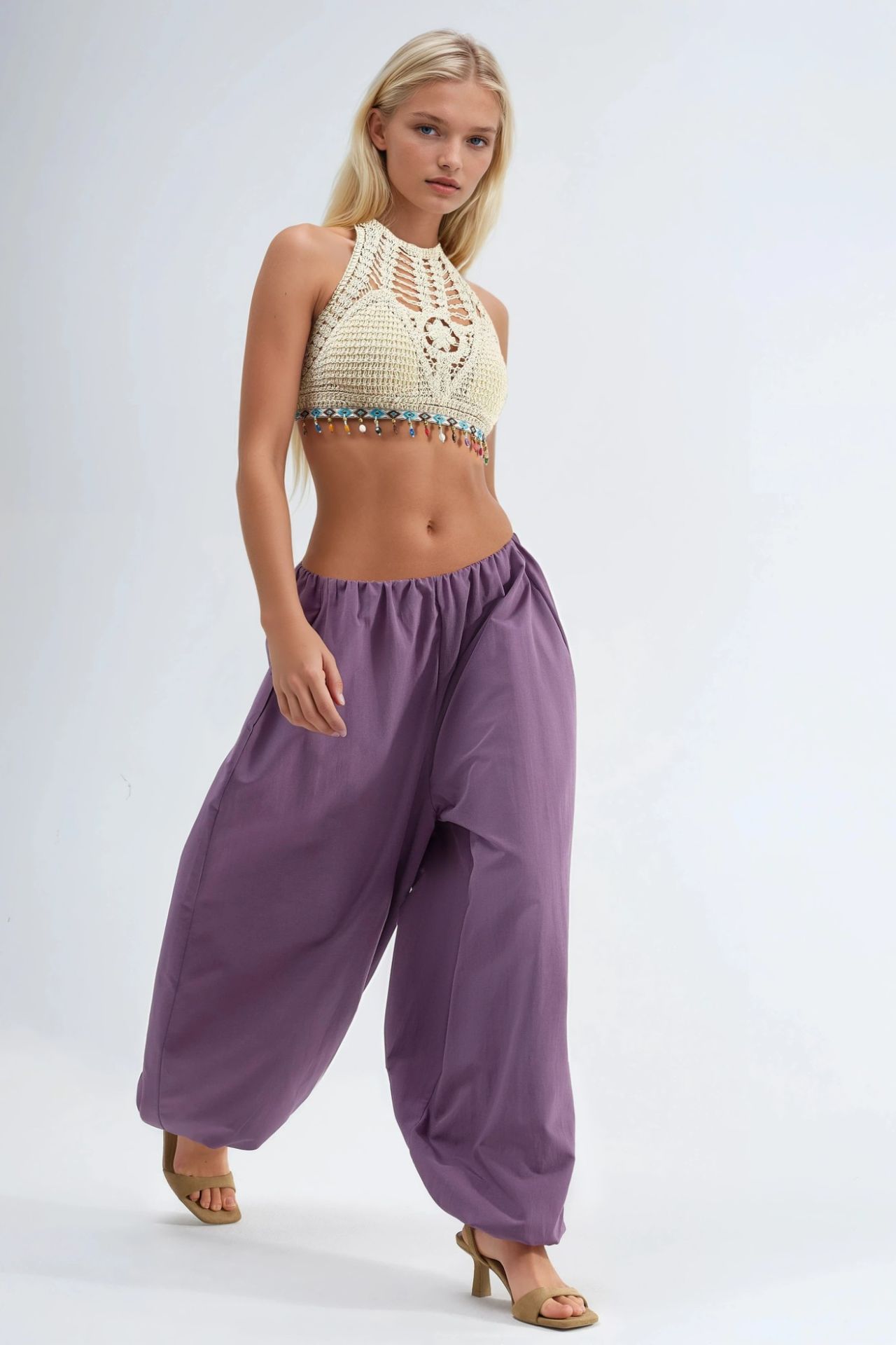 BUSEM Elastic Waist Balloon Pants 4