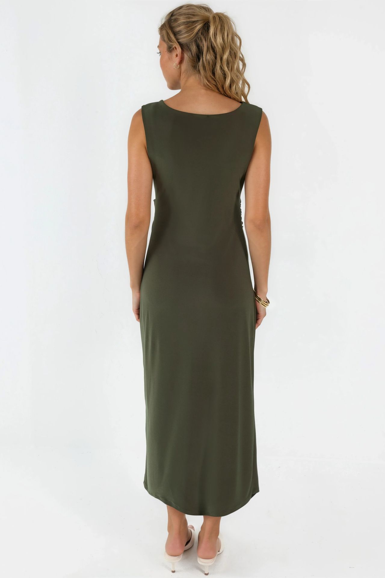 Ruched A-Line Midi Dress 3