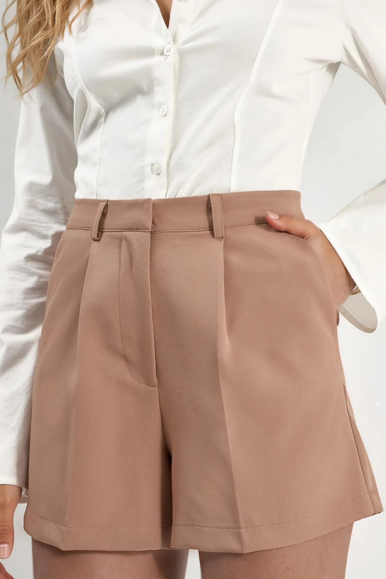 High Waist Wide Leg Mini Shorts 6