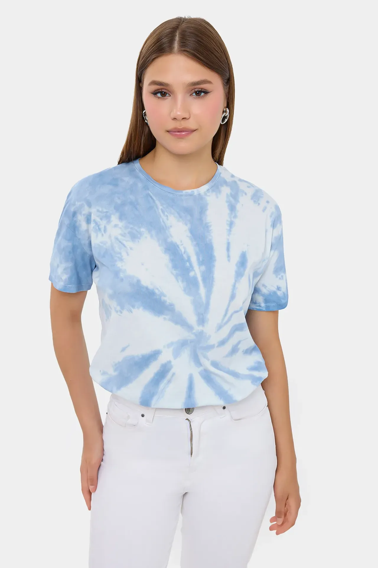 Relaxed Fit Acid-Washed Cotton T-Shirt