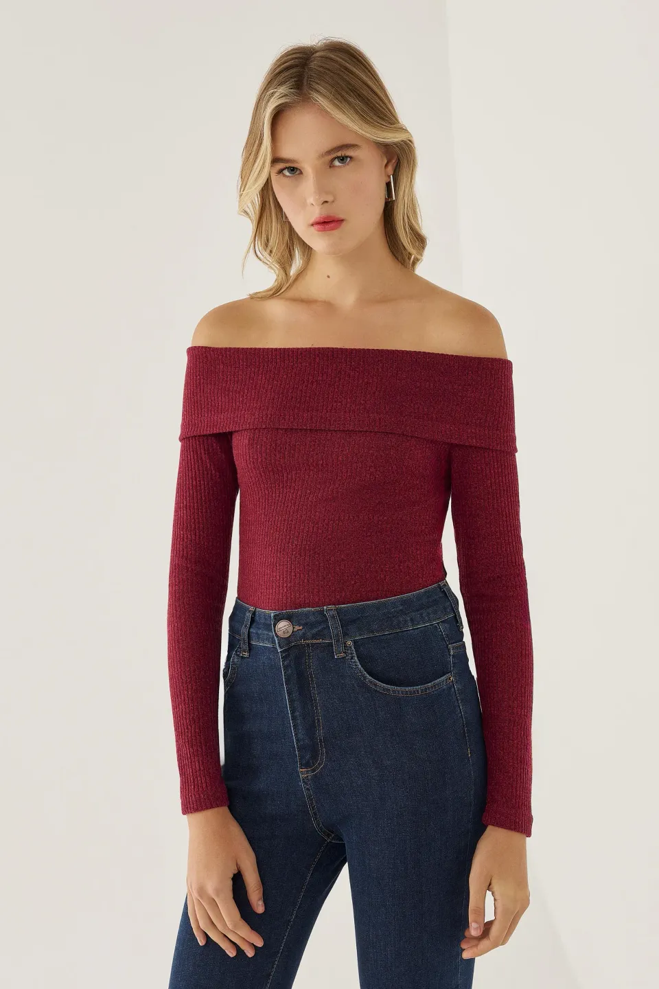 Off Shoulder Jersey Top