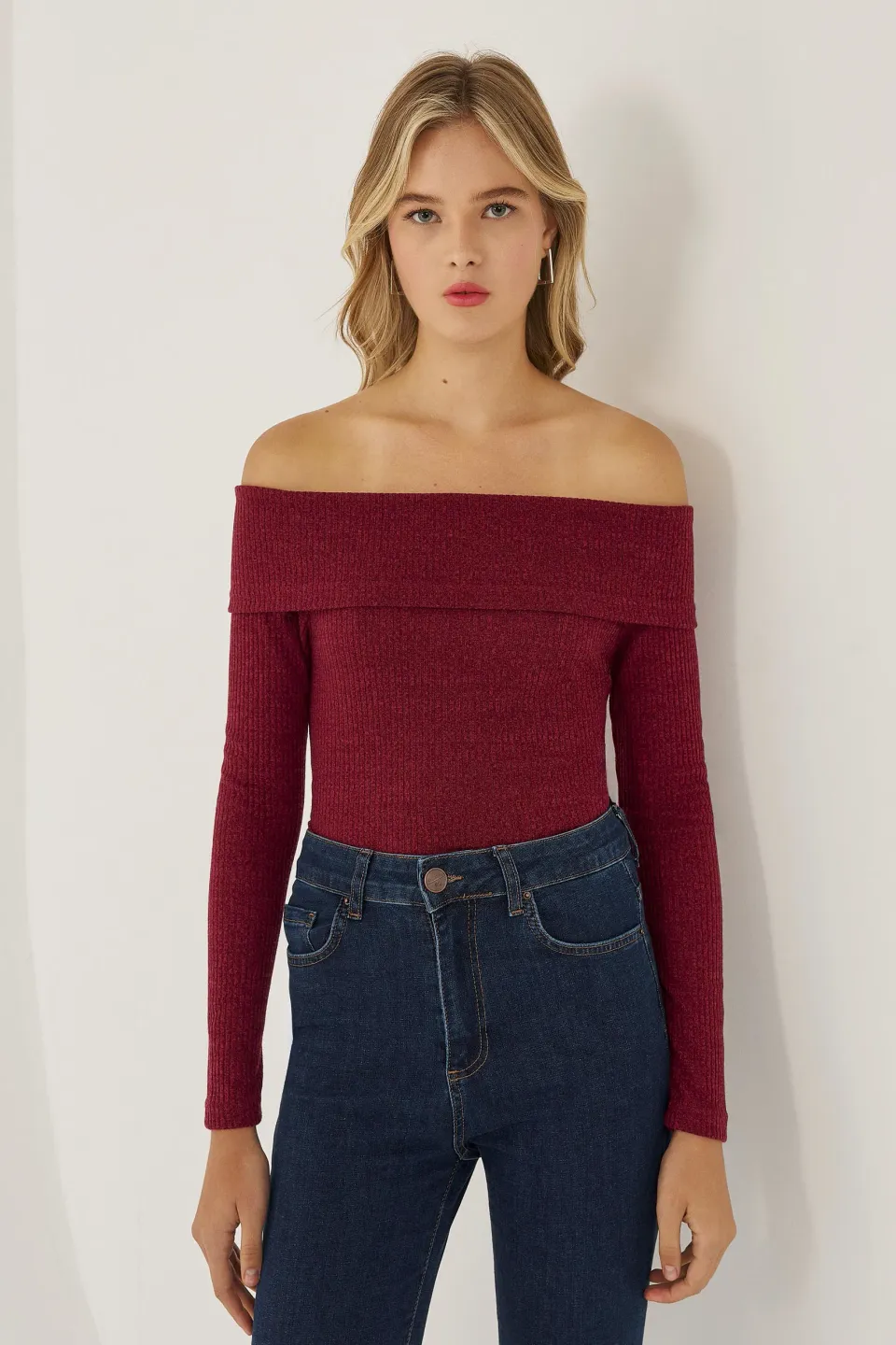 Off Shoulder Jersey Top