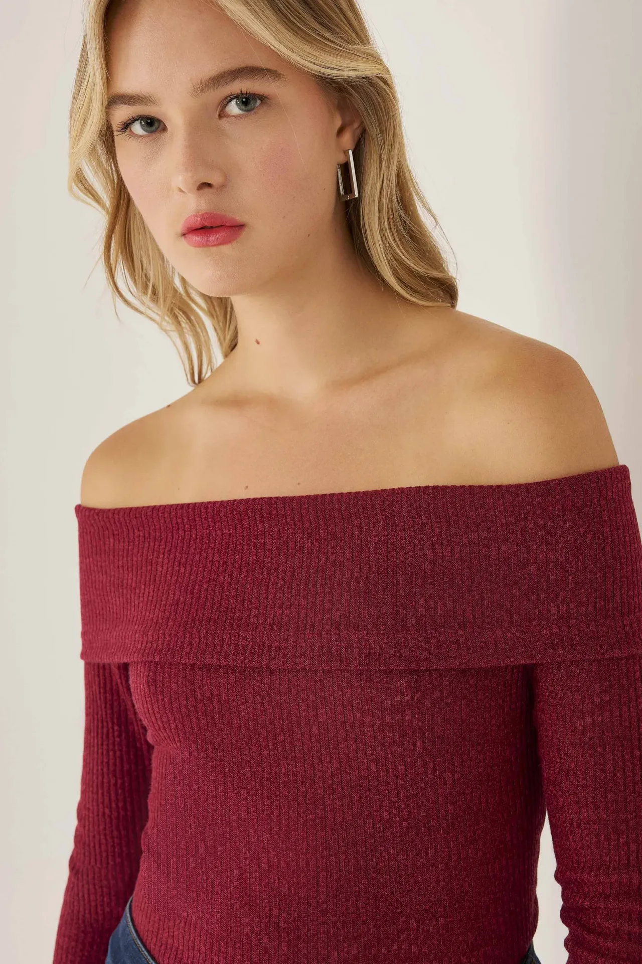 Off Shoulder Jersey Top