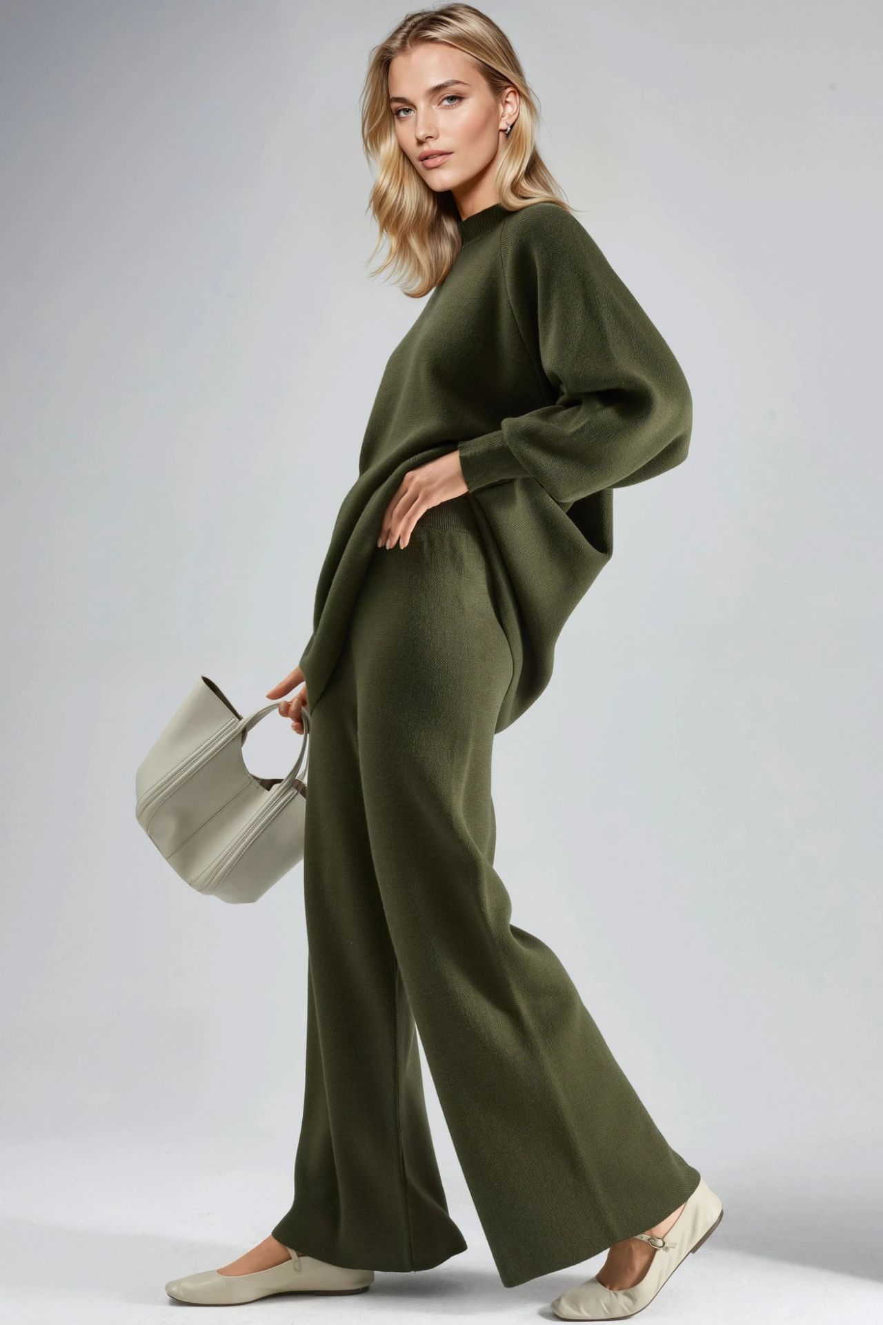 MY FASHION Loose Fit Sweater & Pants Knit Co-ord Set 2