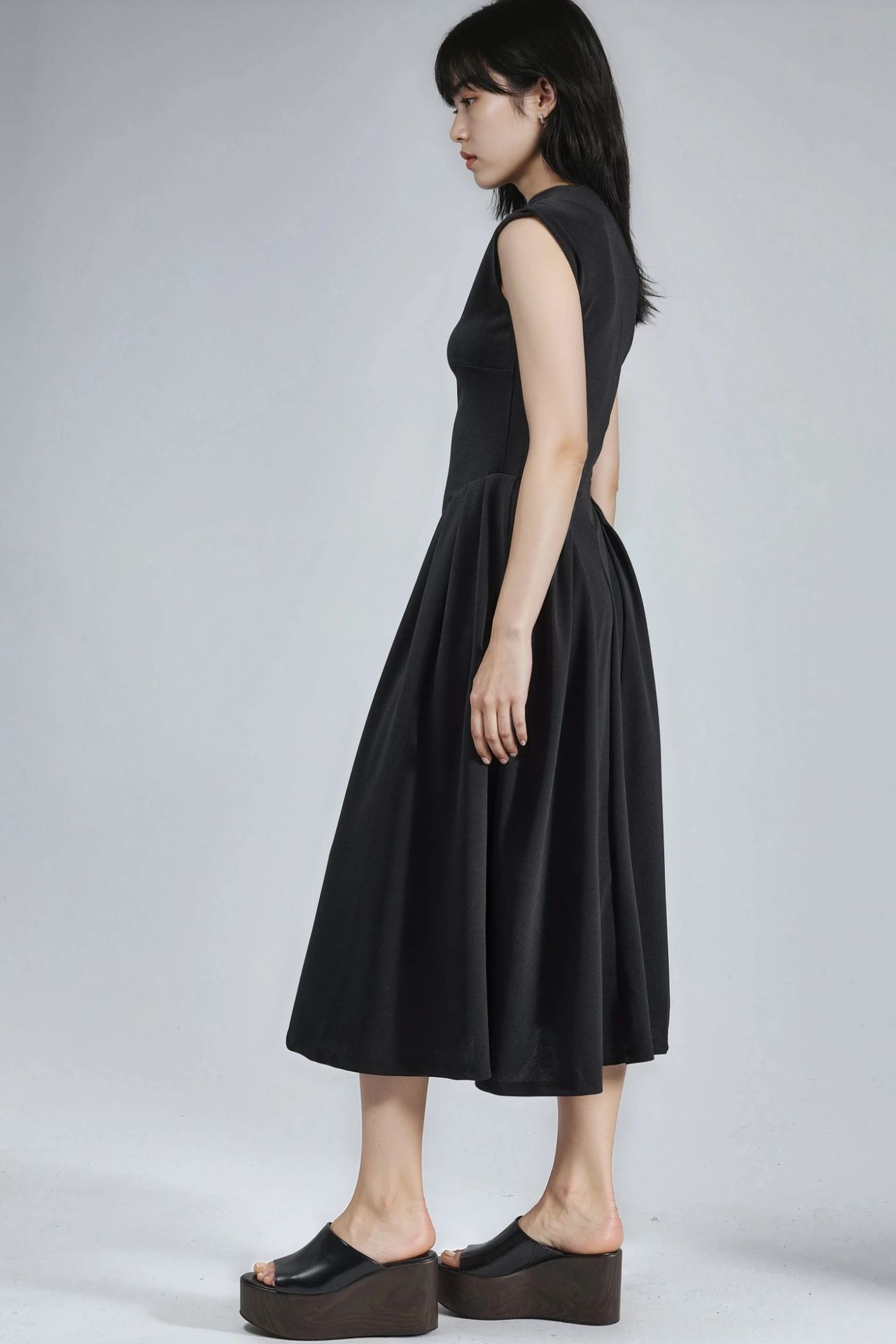 BUSEM Textured Paneled Midi Dress 6