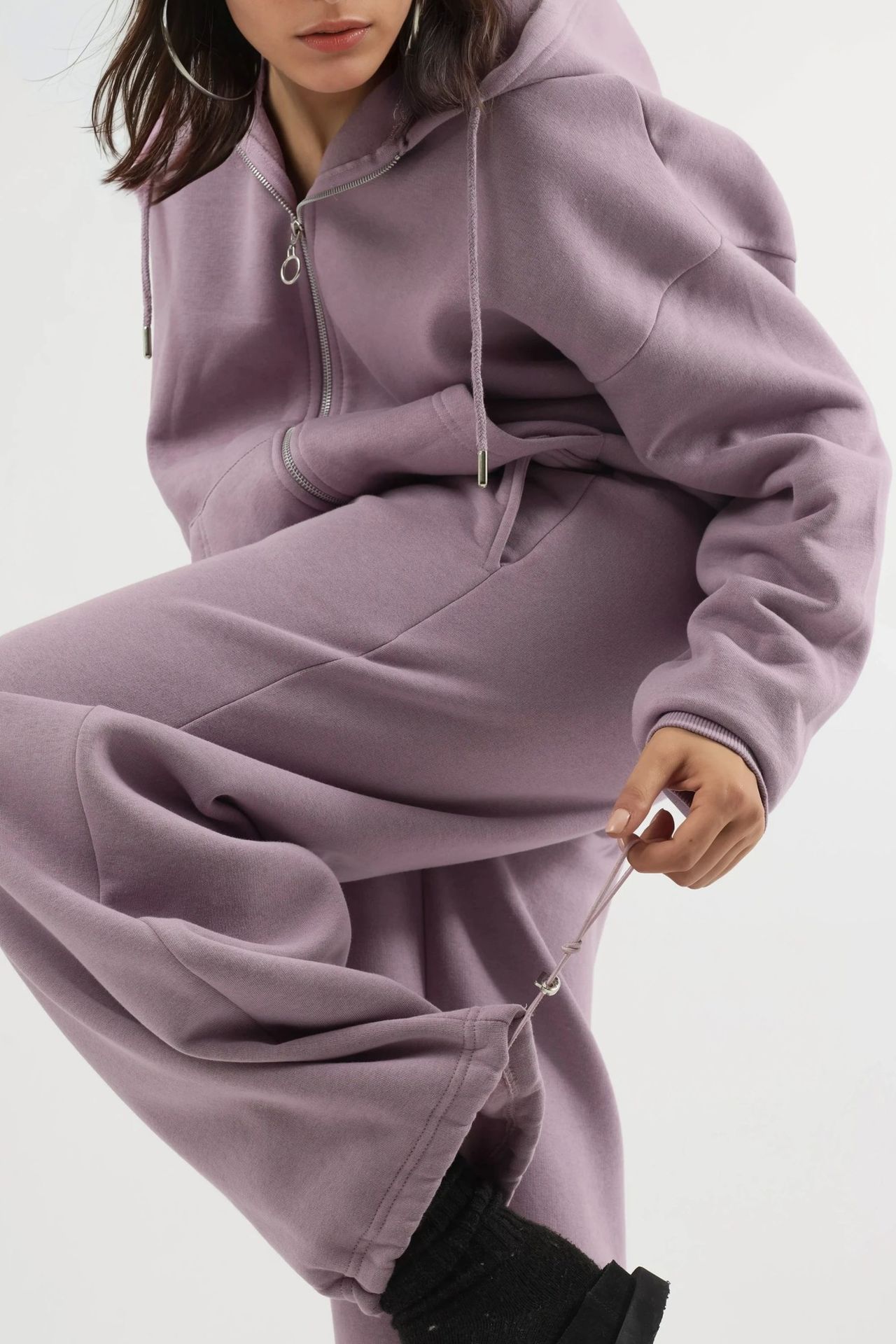 BUSEM Women's Long Fleece Sweatpants 4