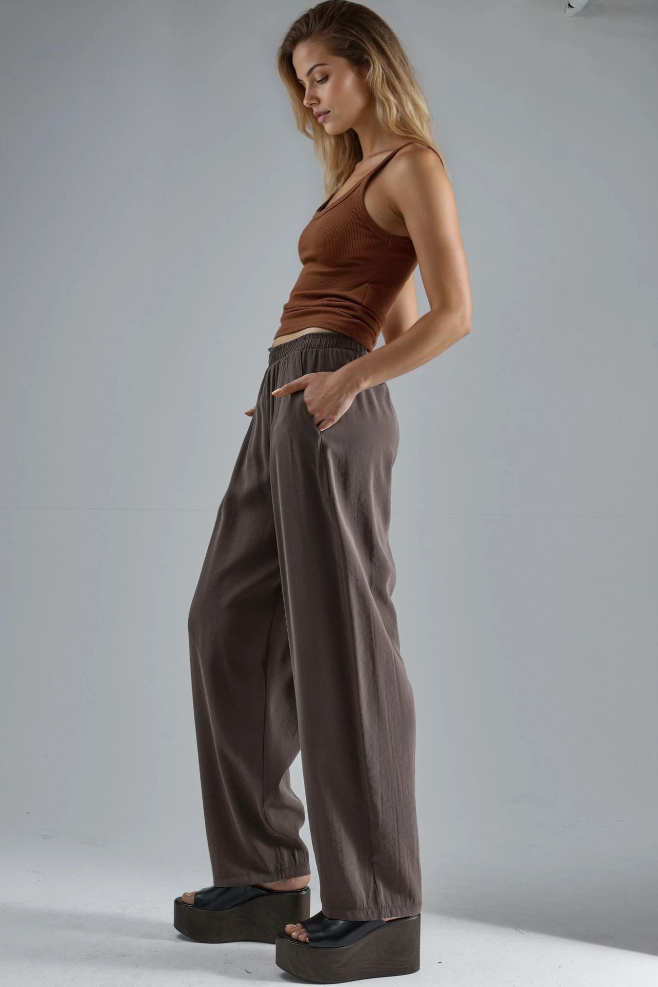 BUSEM Wide Leg Pleated Pants 2