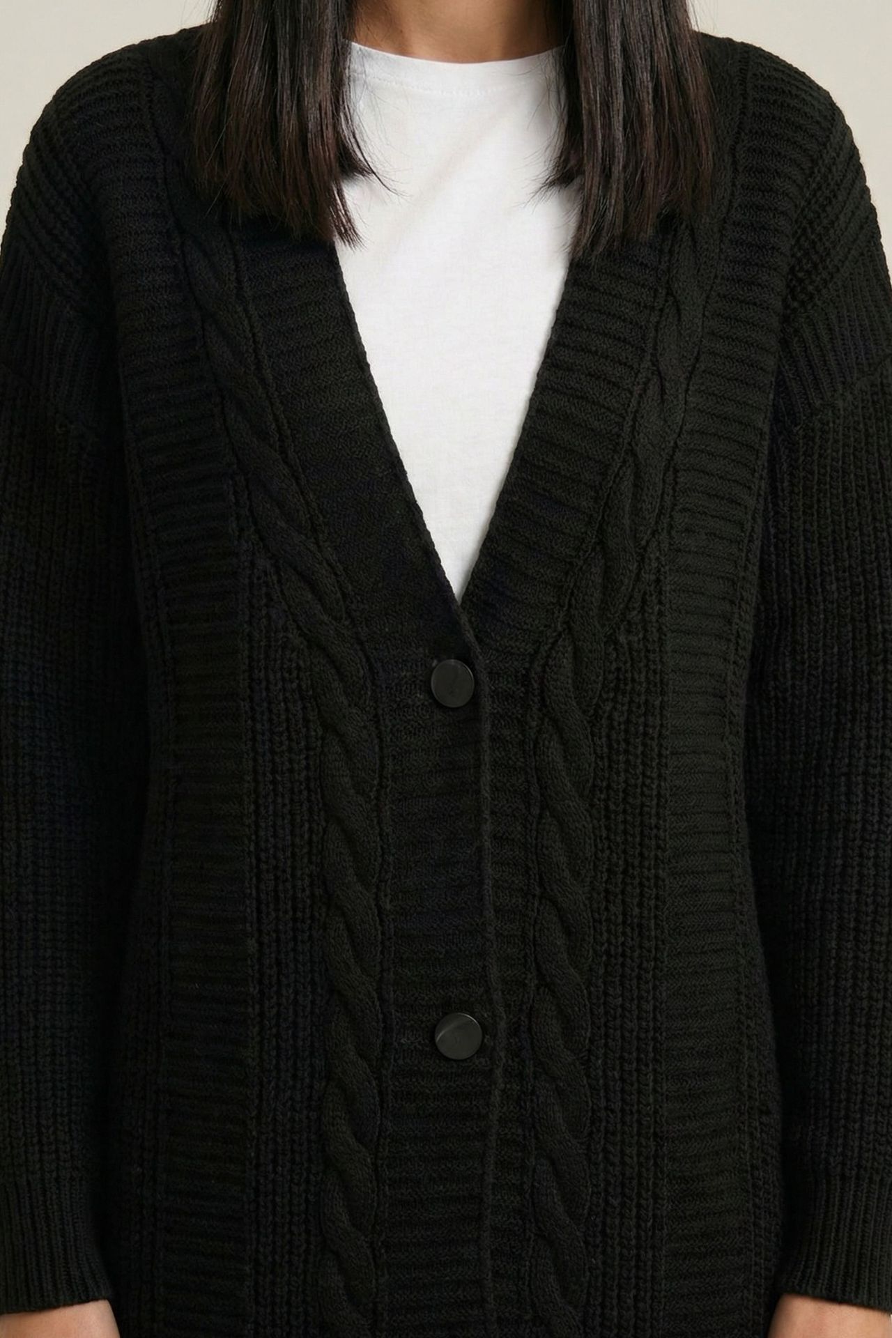 BDART Buttoned V-Neck Jacquard Cardigan 4
