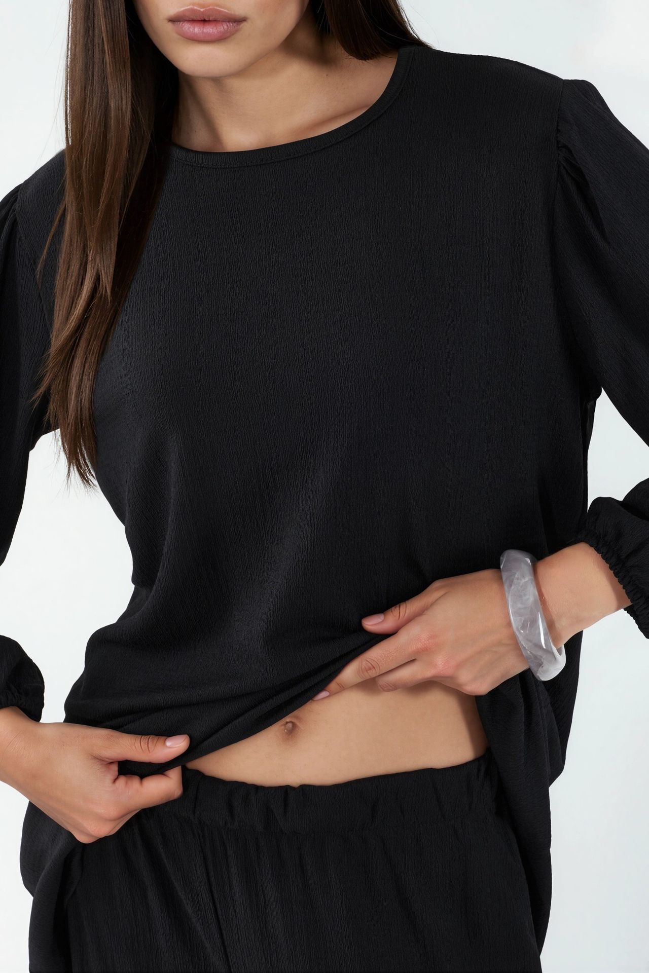 BDART Textured Long Sleeve Tunic and Wide Leg Pants Set 4
