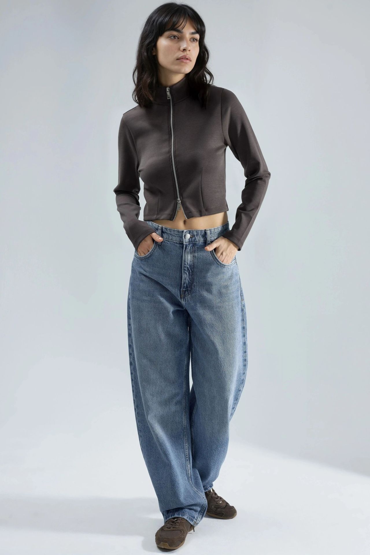 BUSEM Fitted Knitted Jacket with Zipper Closure 4