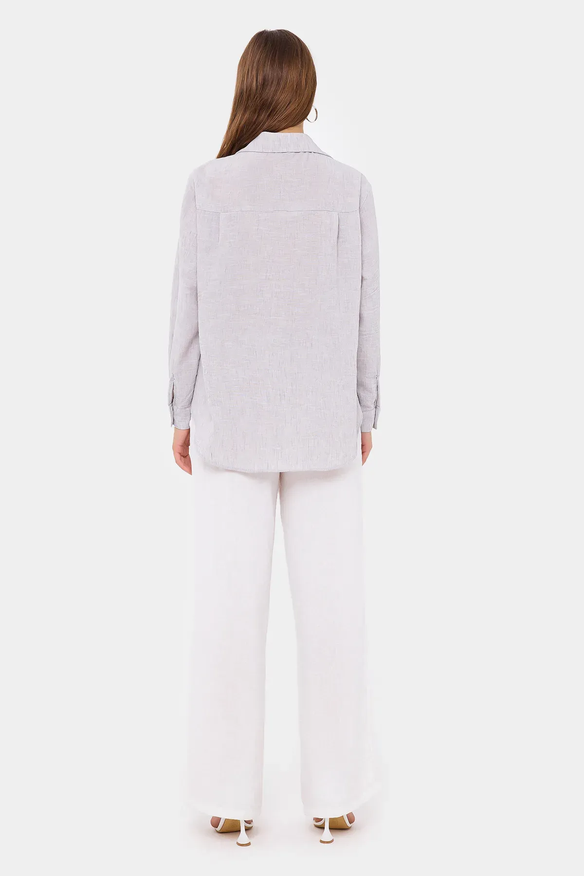 Buttoned Long Sleeve Relaxed Shirt 4