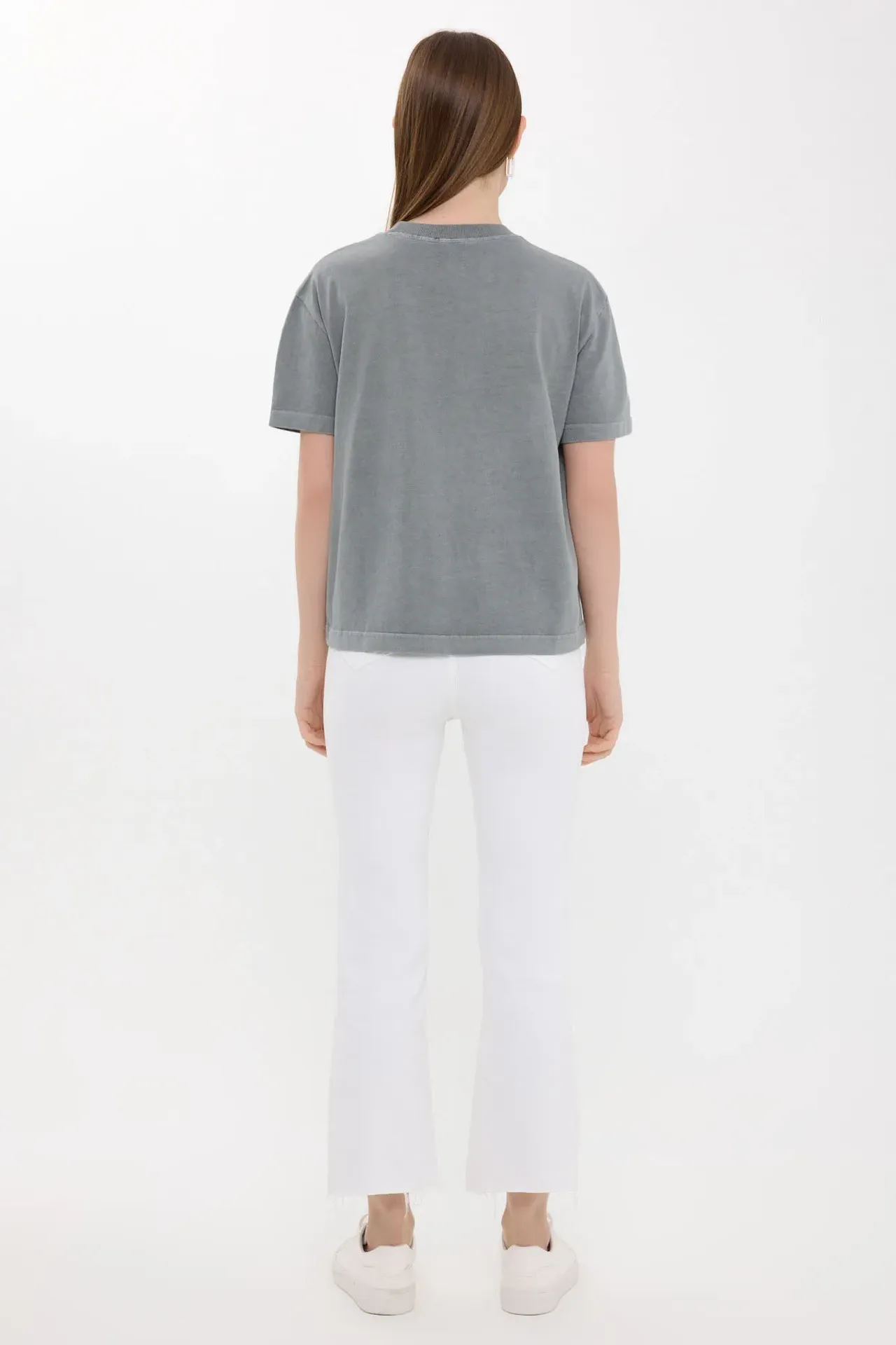 Casual Solid Crew Neck T-Shirt
