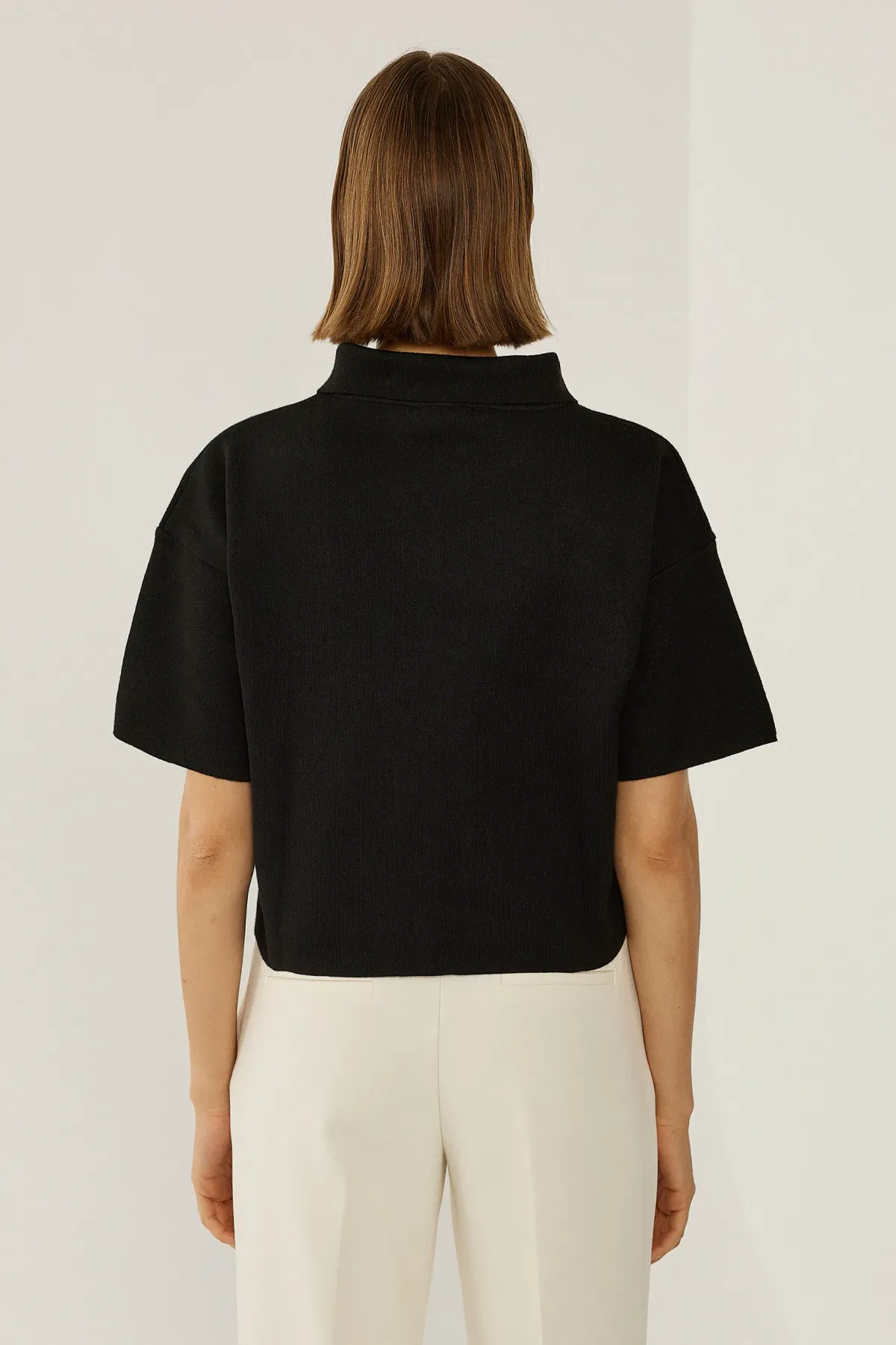 Knitted Zipper Collar Top 5