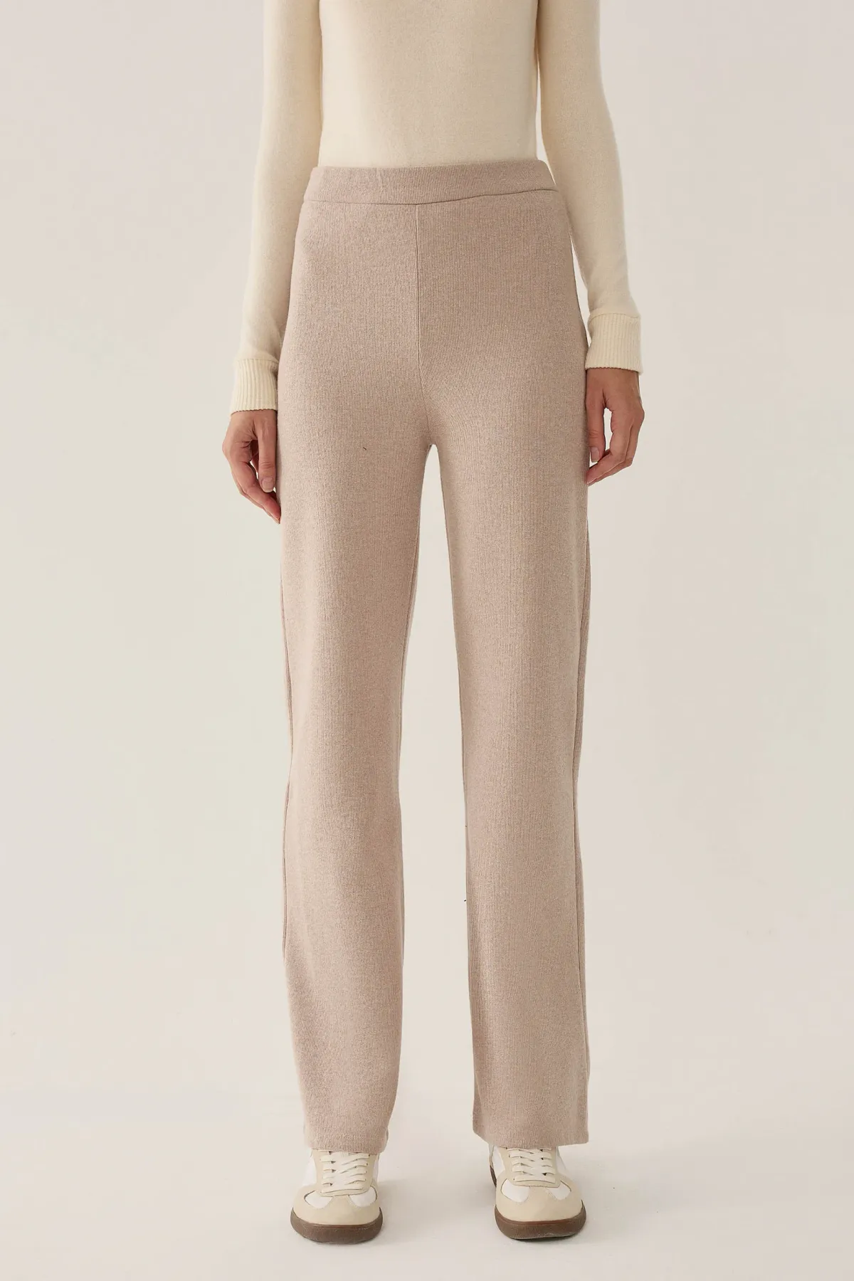 Elastic Waist Straight Leg Pants 2