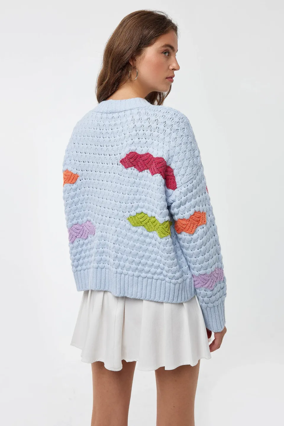 Abstract Print V-Neck Cardigan 5