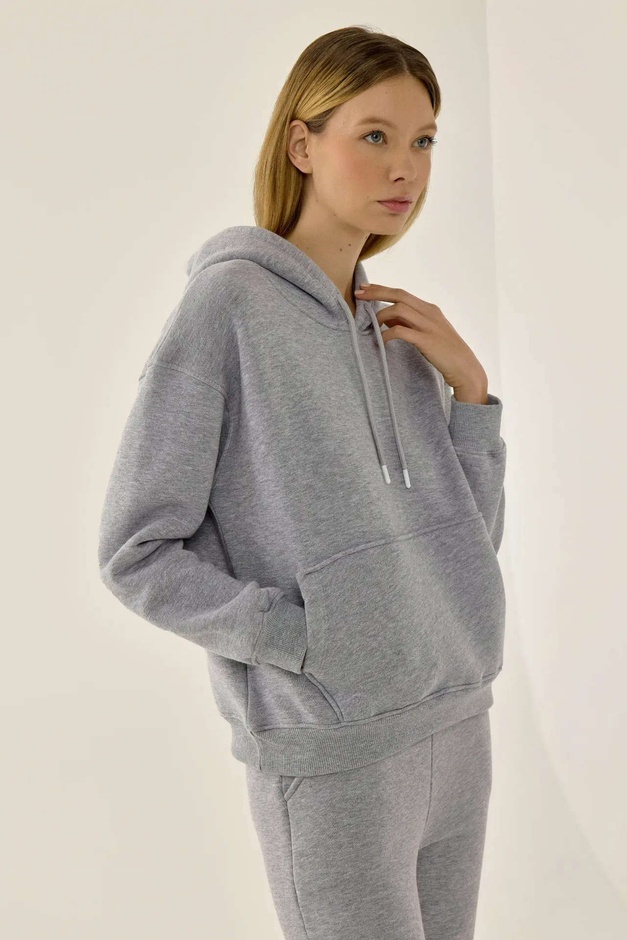 Relaxed Fit Cotton Sweatshirt with Pocket