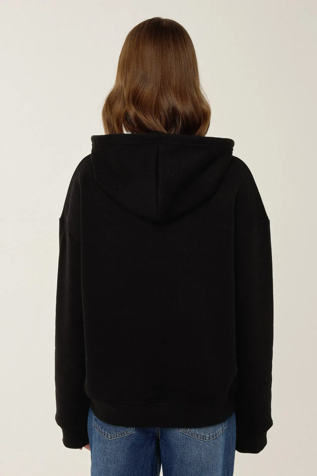 Relaxed Fit Zip-Up Hoodie