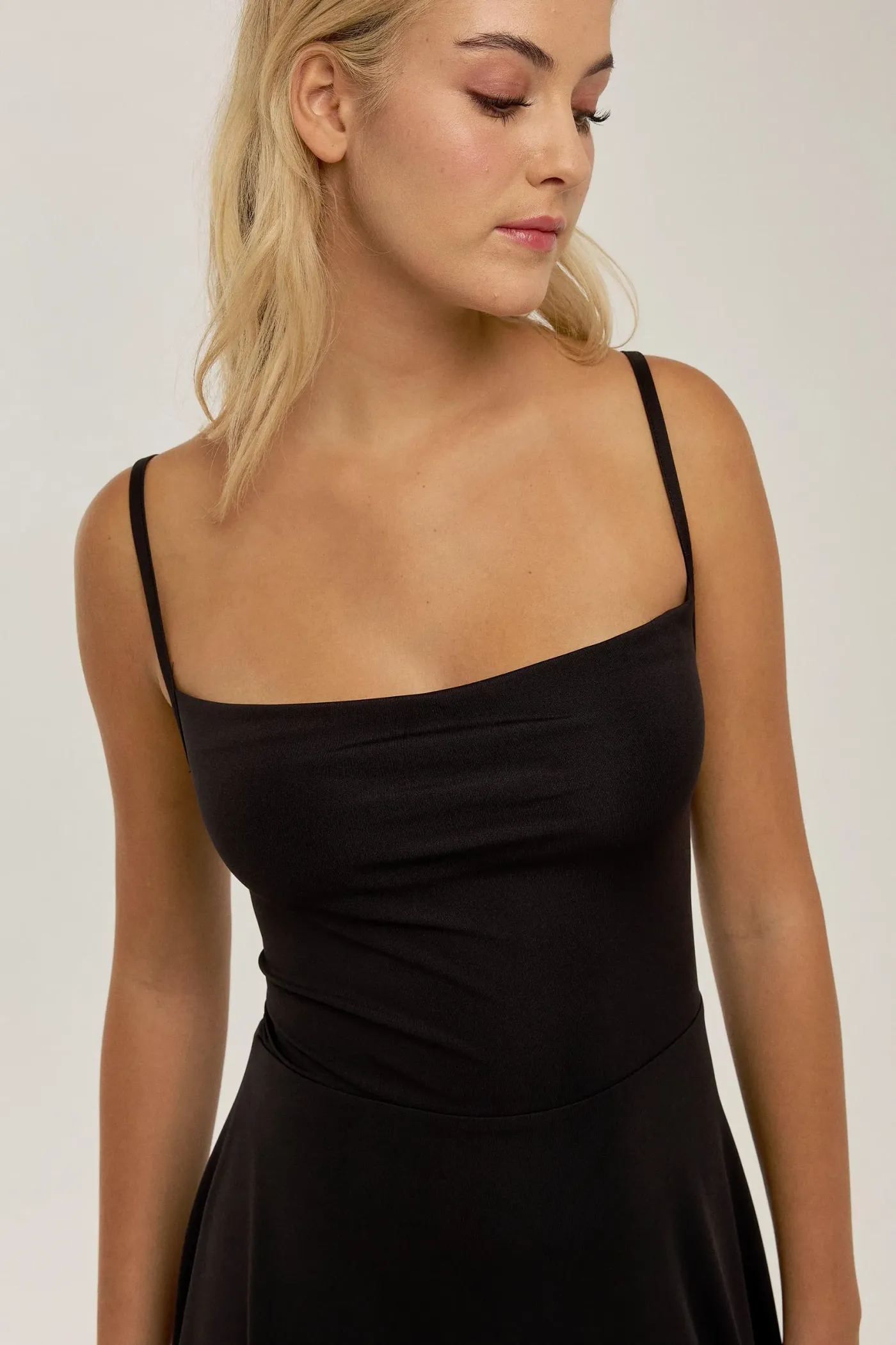 A-Line Sleeveless Midi Dress with Cowl Neck 5