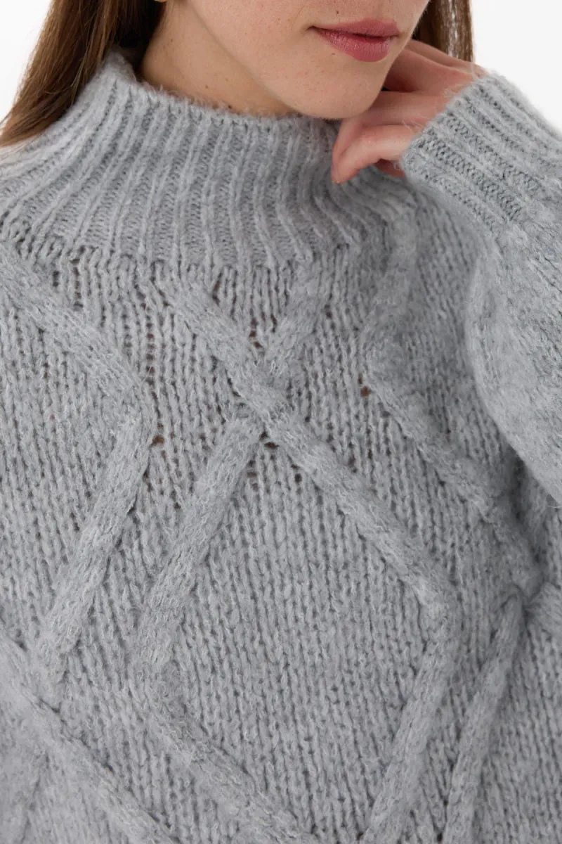 Textured Oversized High-Neck Sweater 5