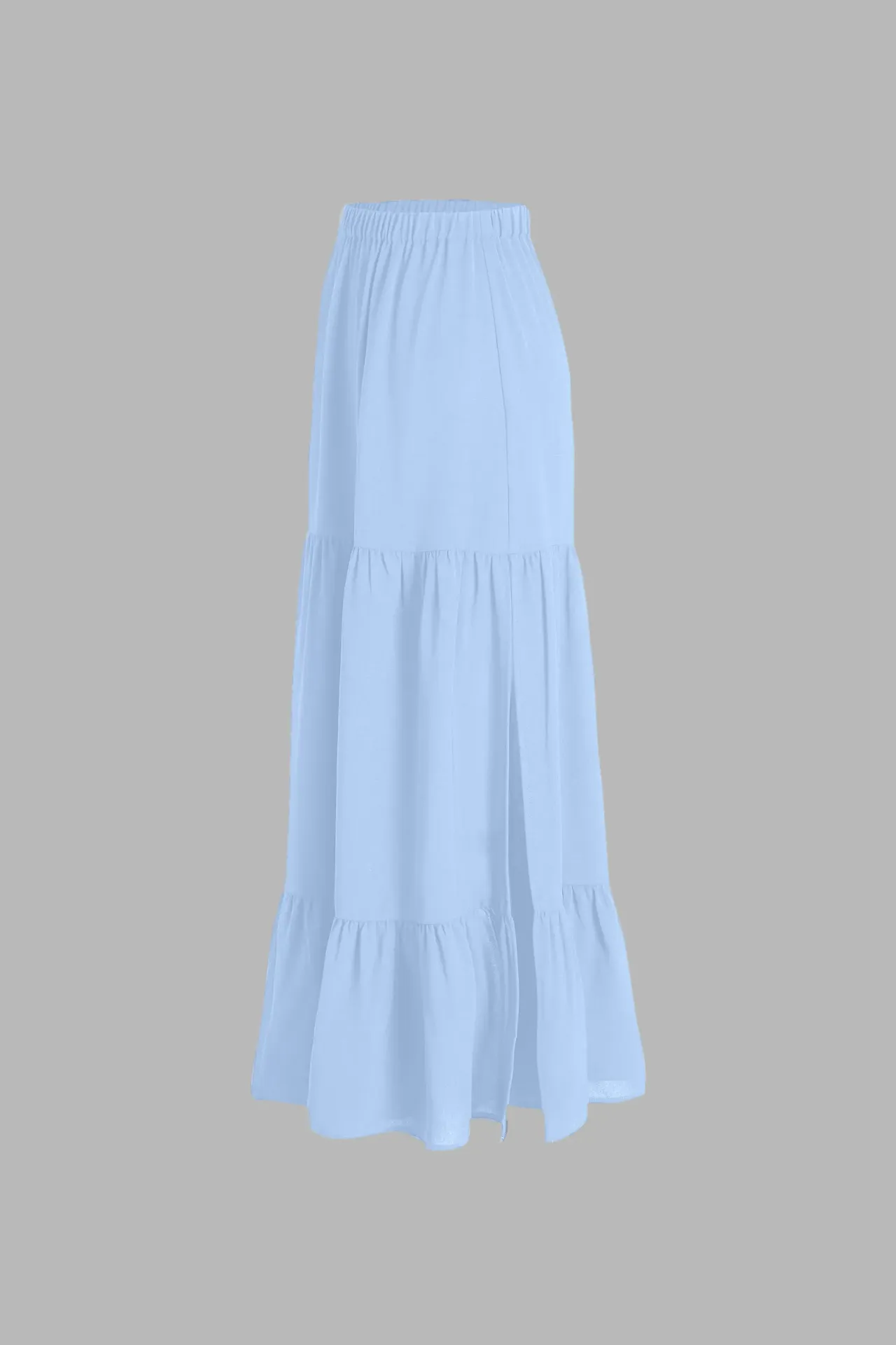 Tiered Maxi Skirt with Elastic Waist