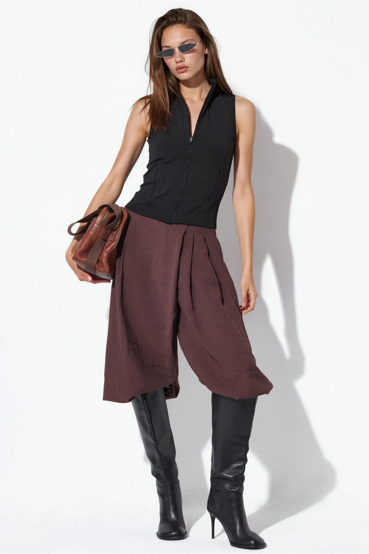 Fitted Turtleneck Sleeveless Active Top 5