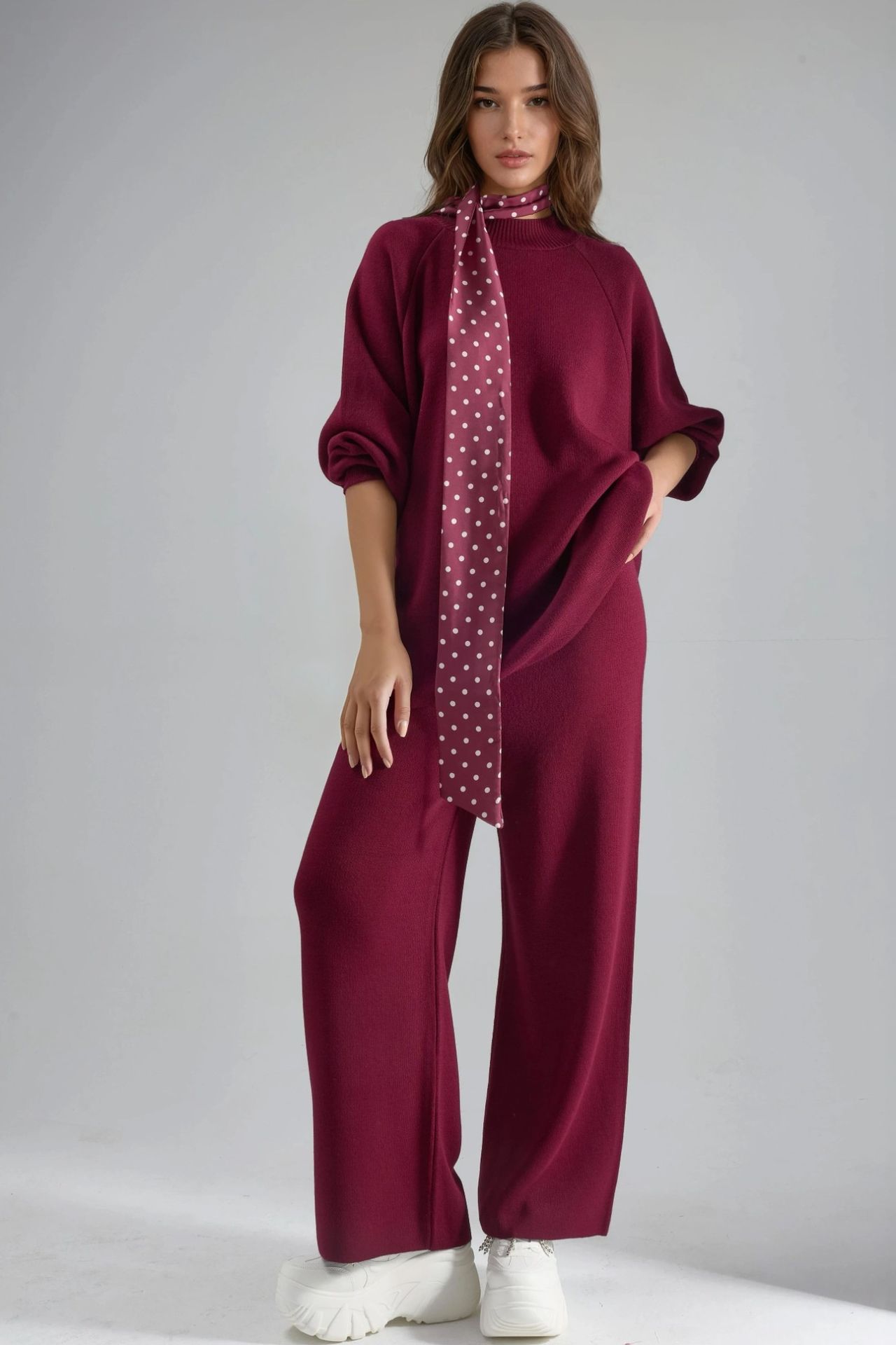 MY FASHION Loose Fit Sweater & Pants Knit Co-ord Set 2