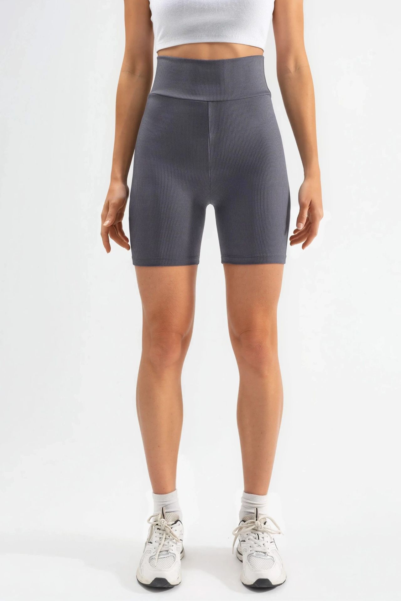 High Waist Ribbed Biker Shorts Ellie Collection 2