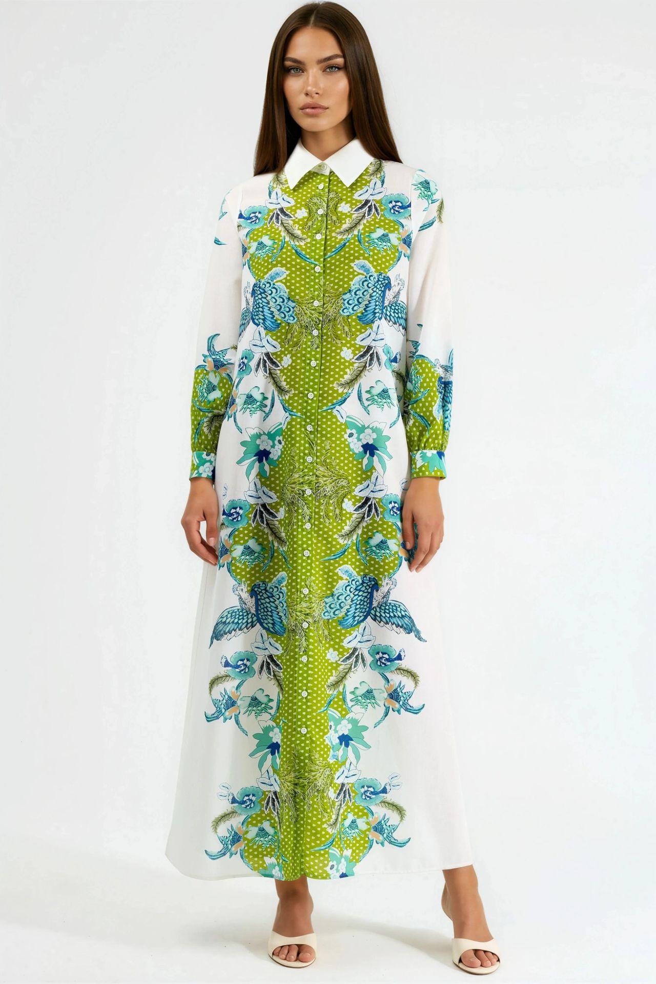 MSN Floral Belted Midi Dress 6