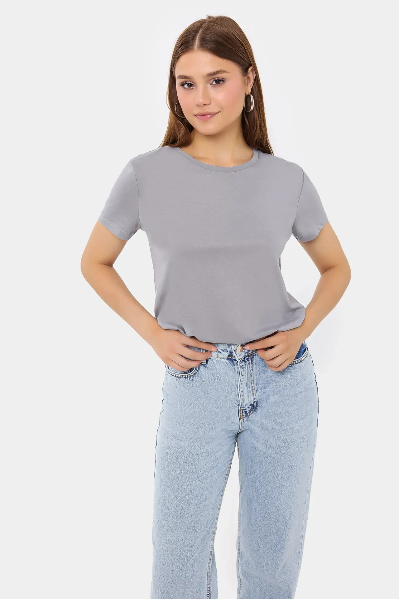 Basic Round Neck Short Sleeve T-Shirt