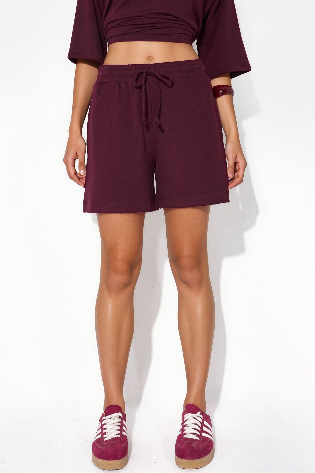 BUSEM Mid-Waist Drawstring Sweat Shorts 5