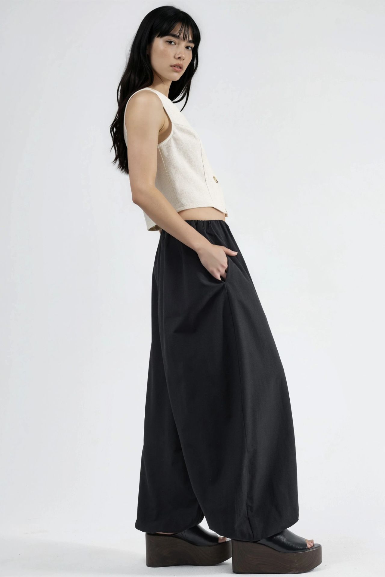 BUSEM Elastic Waist Balloon Pants 2