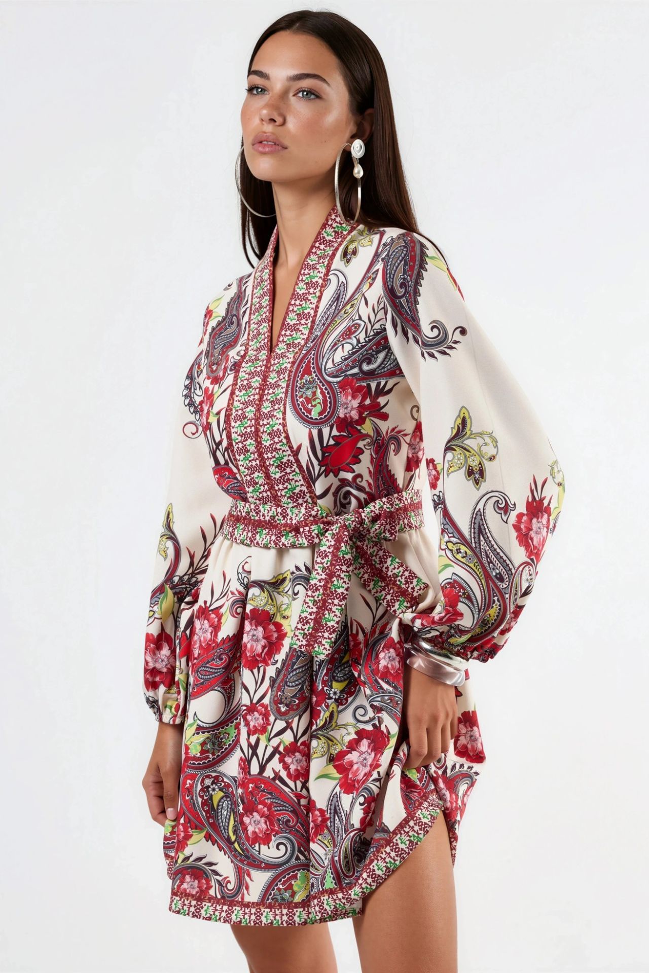 MSN Patterned A-line Mini Dress 1