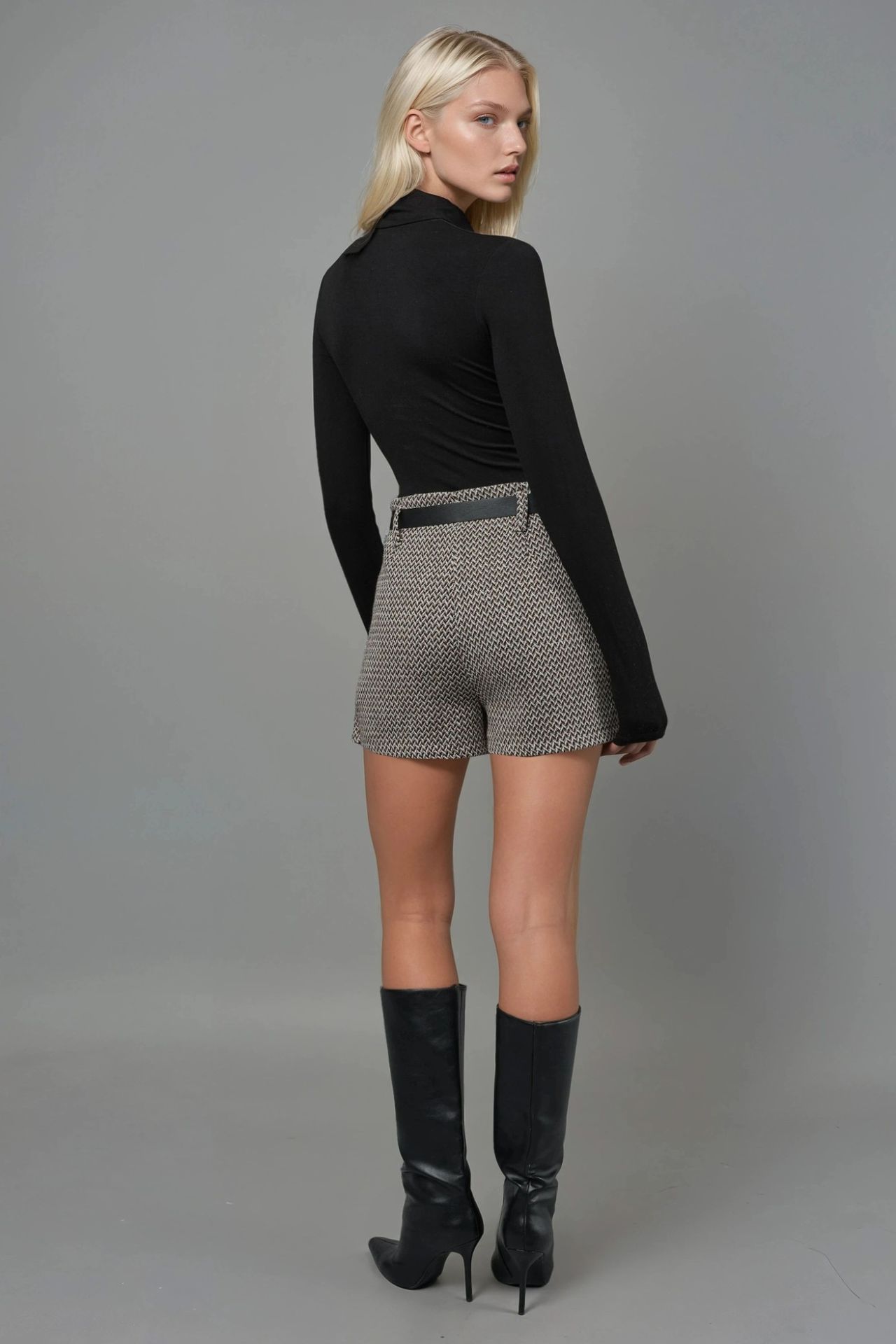 High Waist Pleated Mini Skorts 5