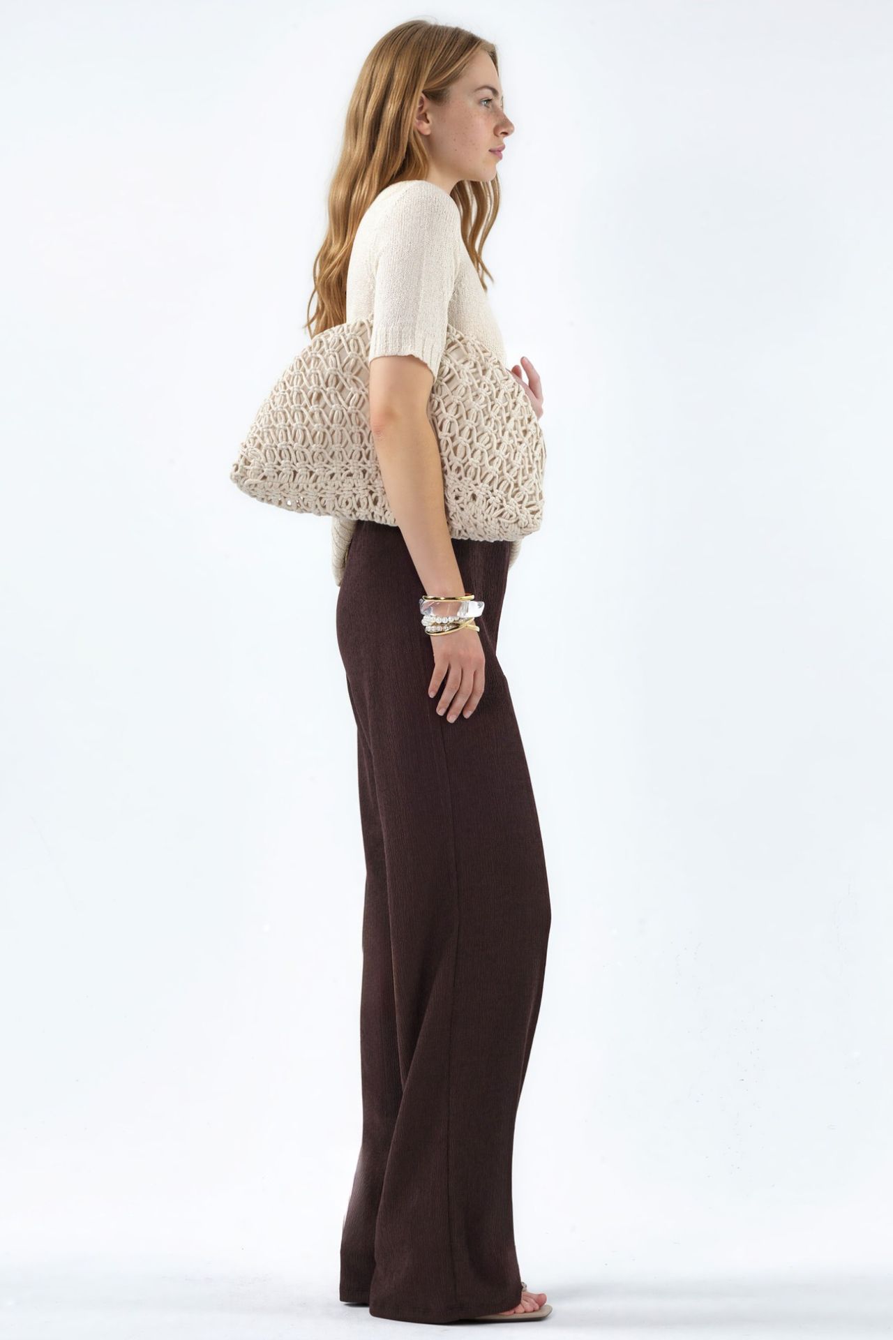BUSEM High-Waist Straight-Leg Crepe Trousers with Slit 4