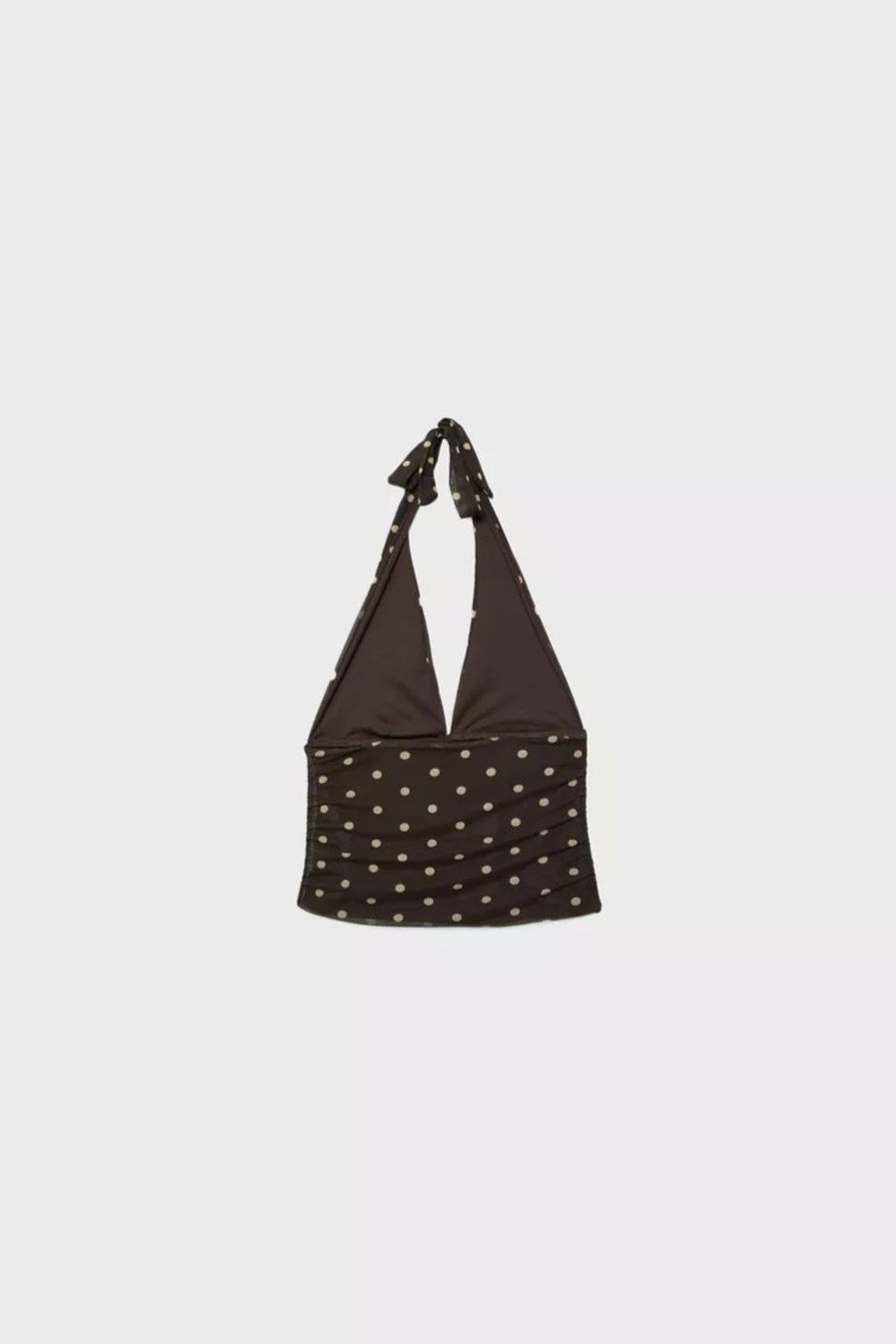 Polka Dot Halter Collar Crop Top 10