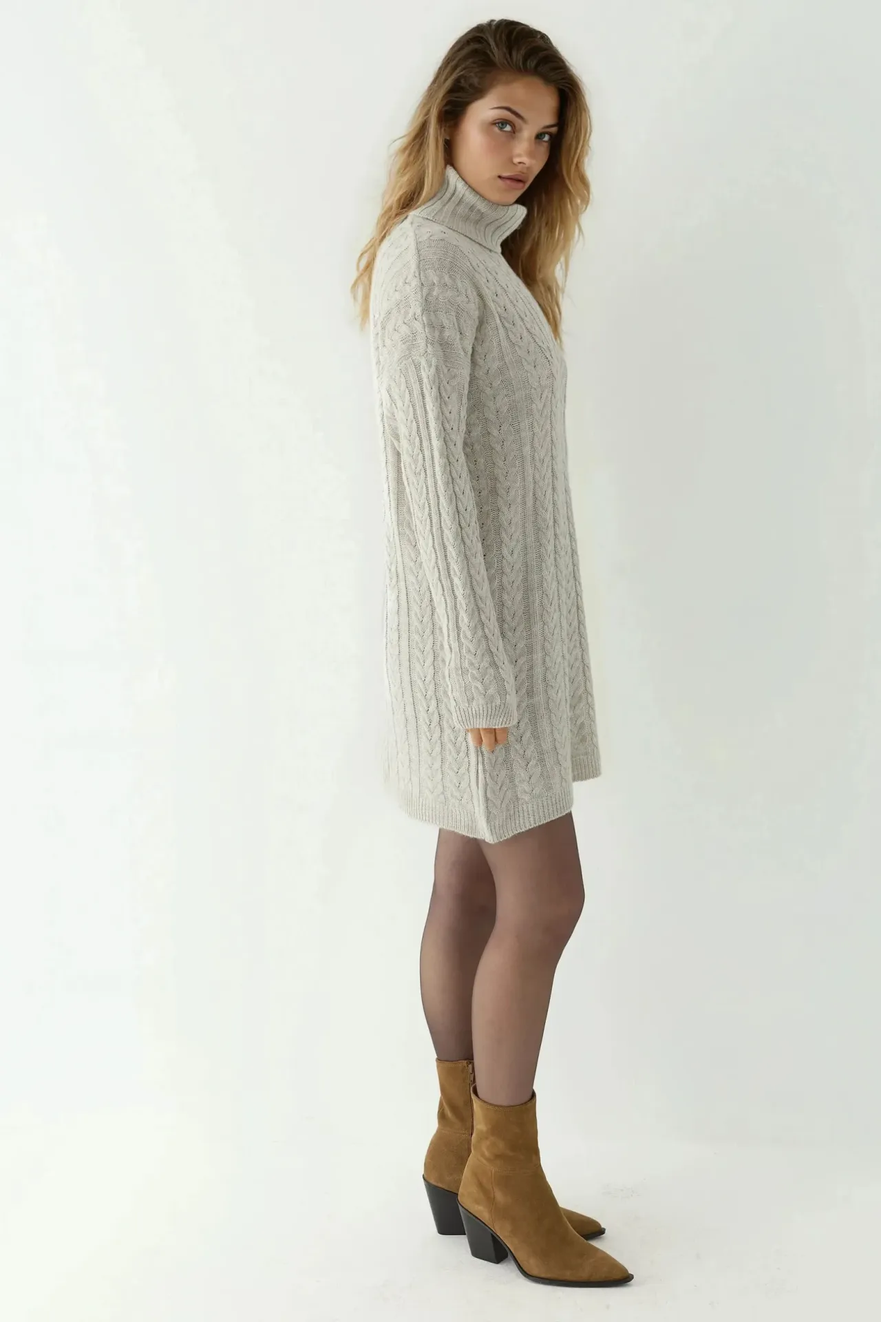 Cable Knit Jumper Dress  5