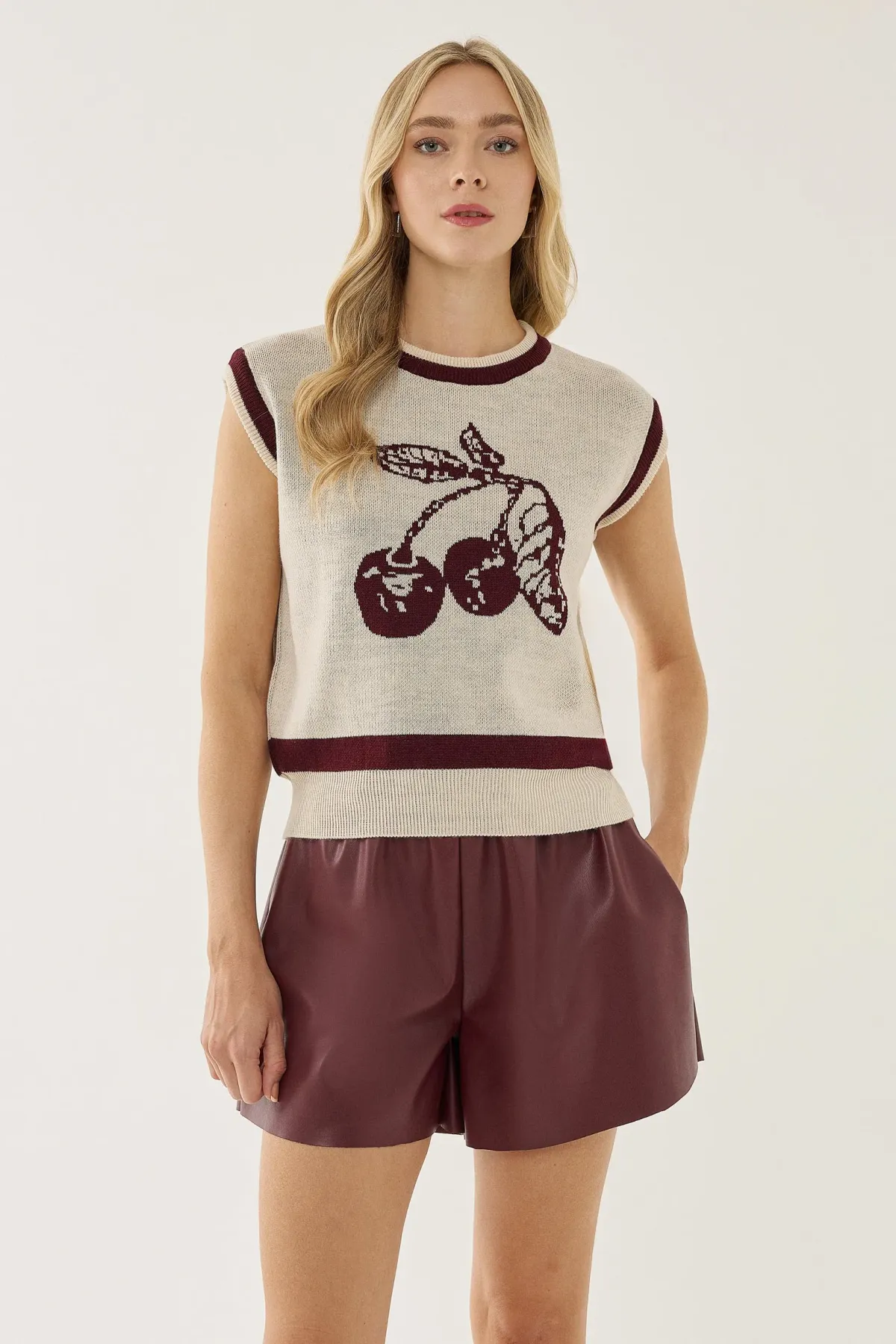 Cherry Patterned Sweater 2