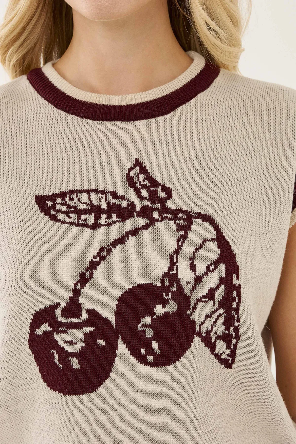 Cherry Patterned Sweater 5