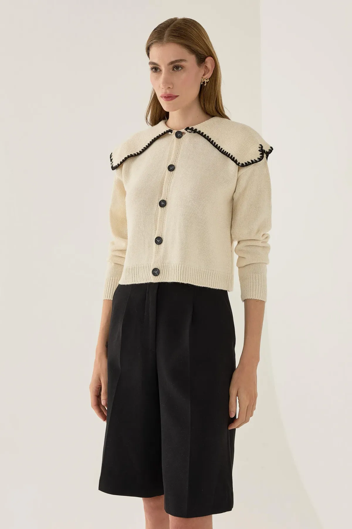 Shawl Collar Knit Sweater 2