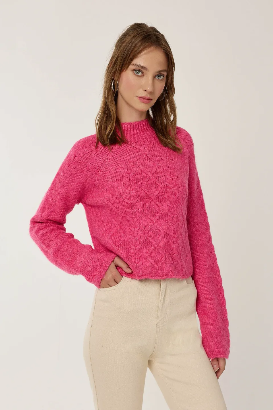 Knitted High-Neck Sweater