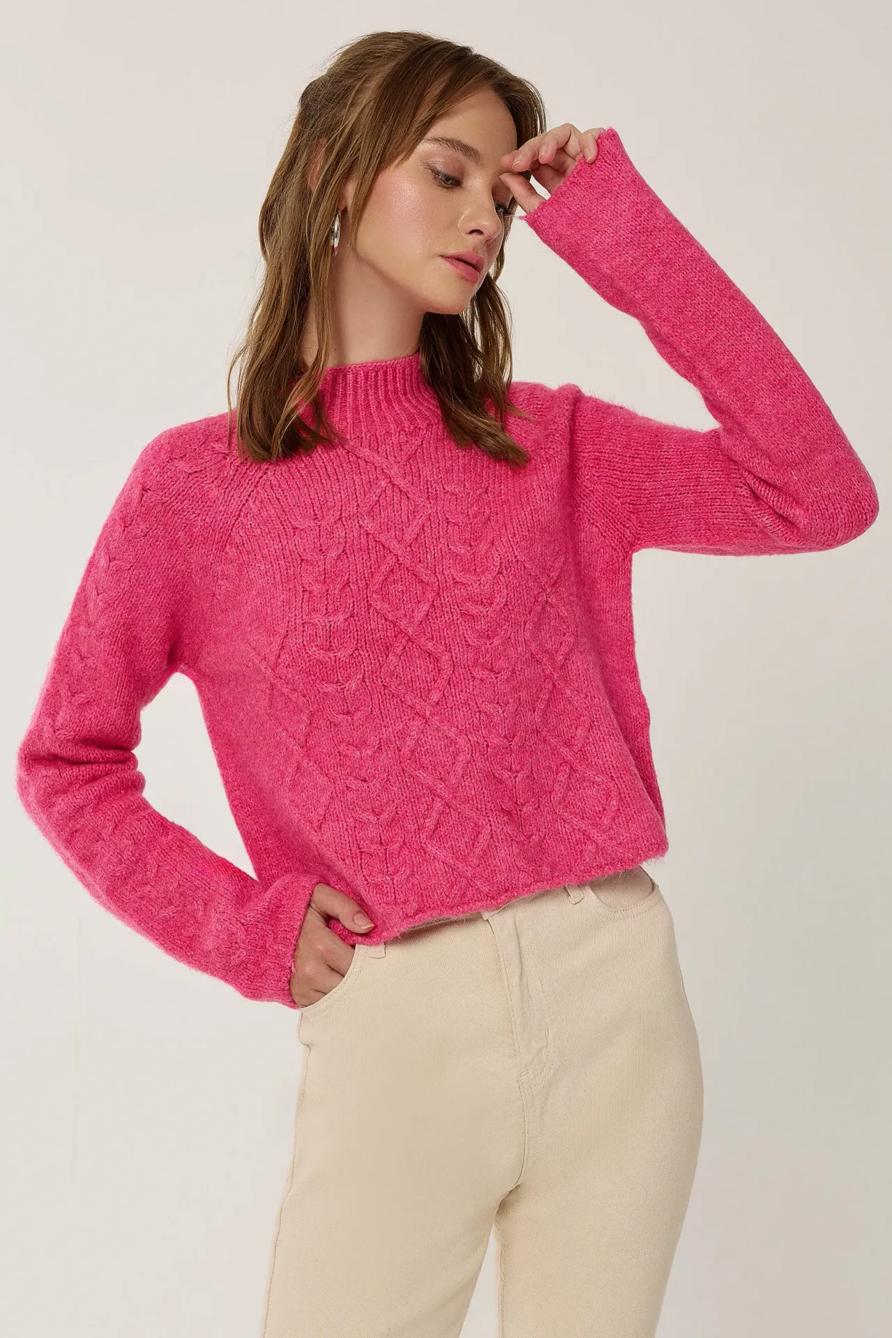 Knitted High-Neck Sweater