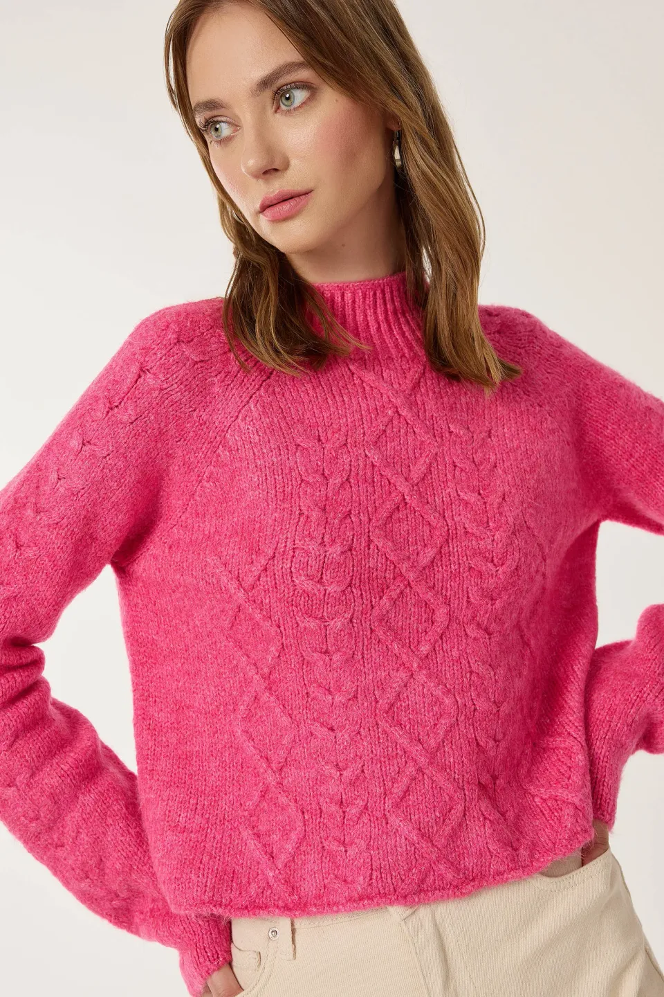 Knitted High-Neck Sweater