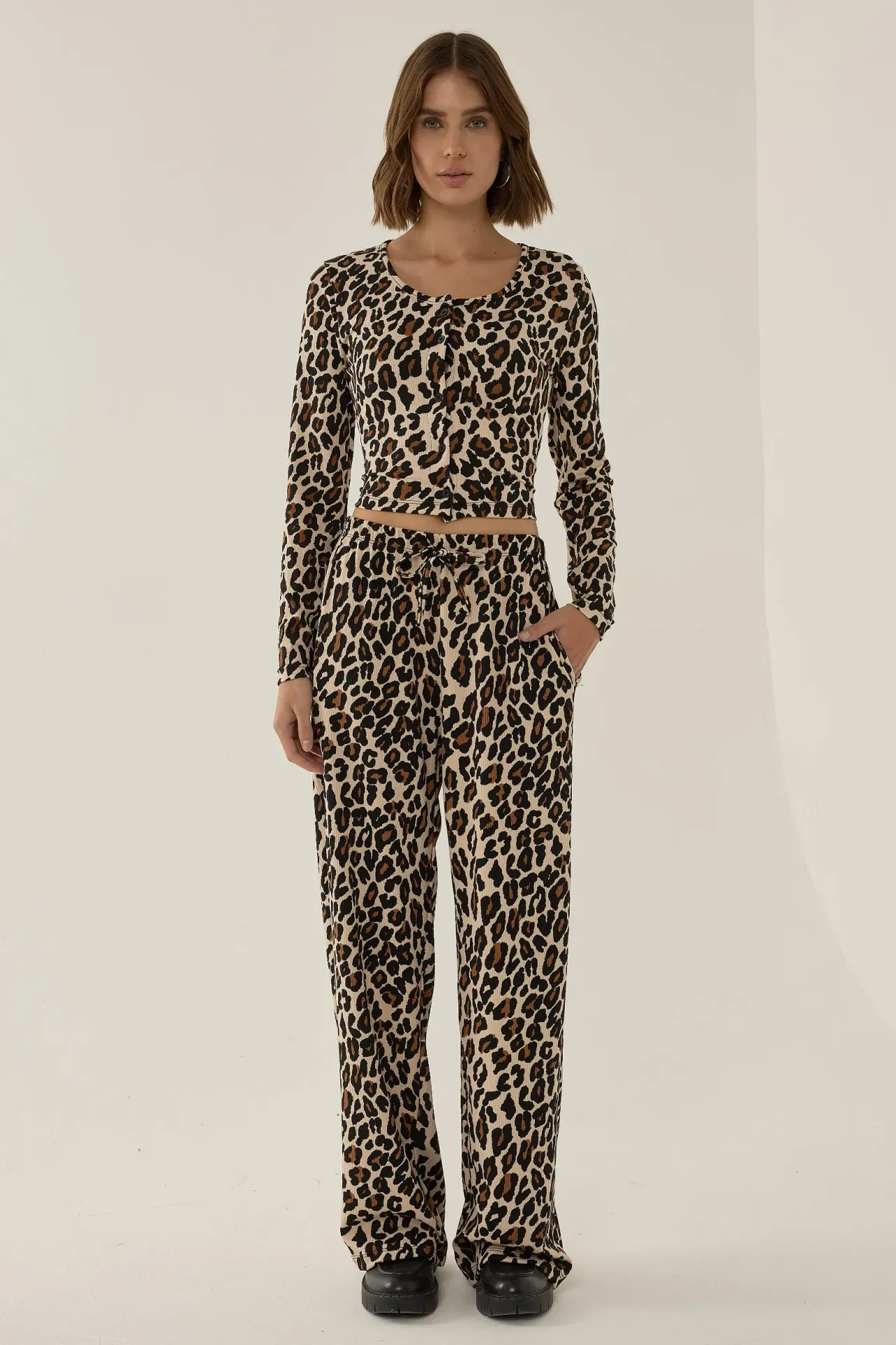 Slim Fit Leopard Print Top