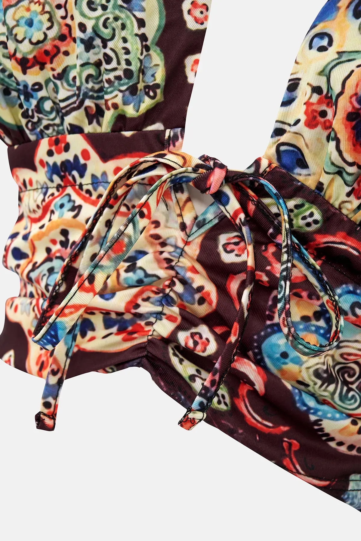 Ethnic Print Cropped Tank Top 8
