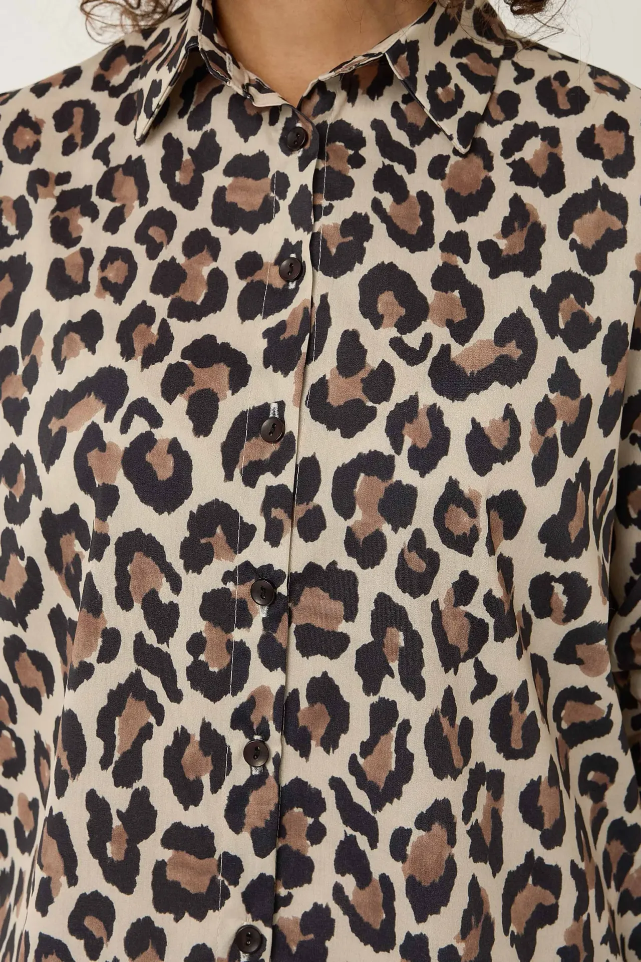 Relaxed Fit Leopard Print Shirt