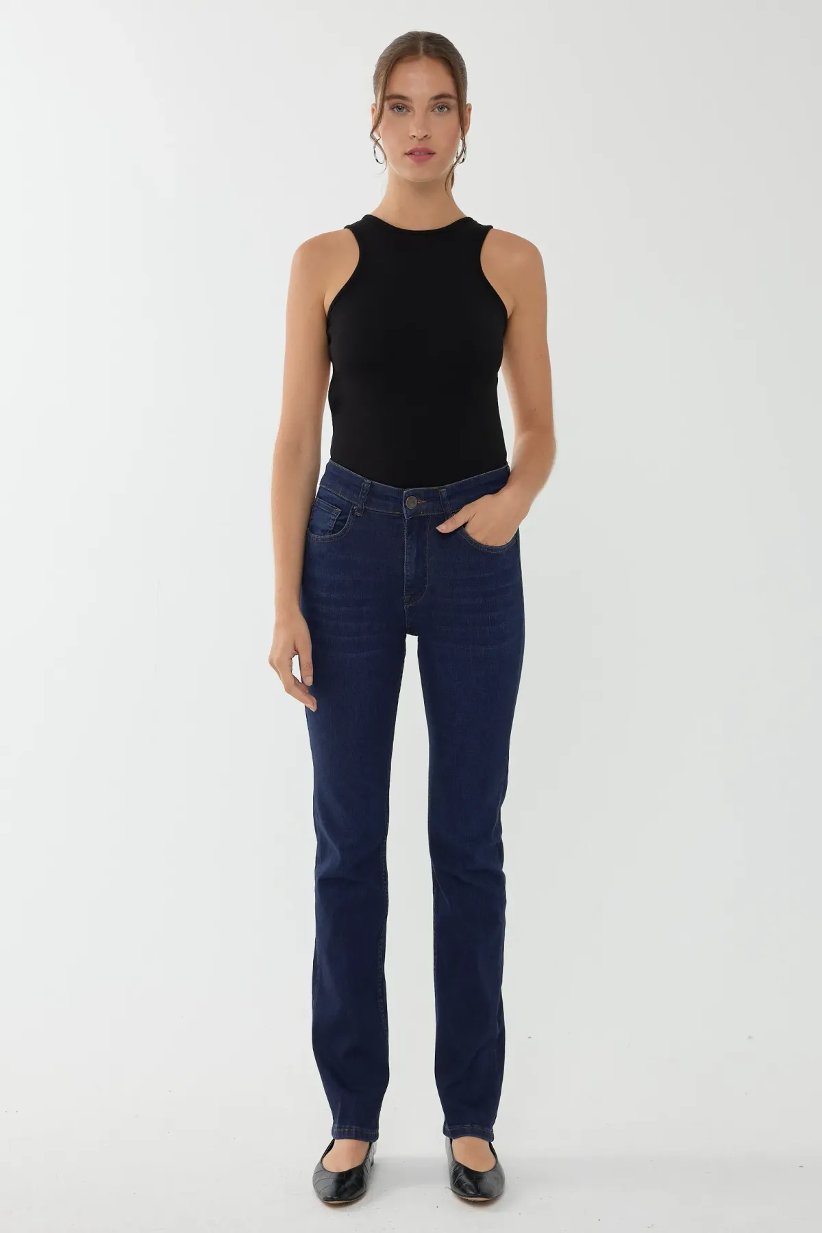 High Waist Slim Fit  Jeans 1