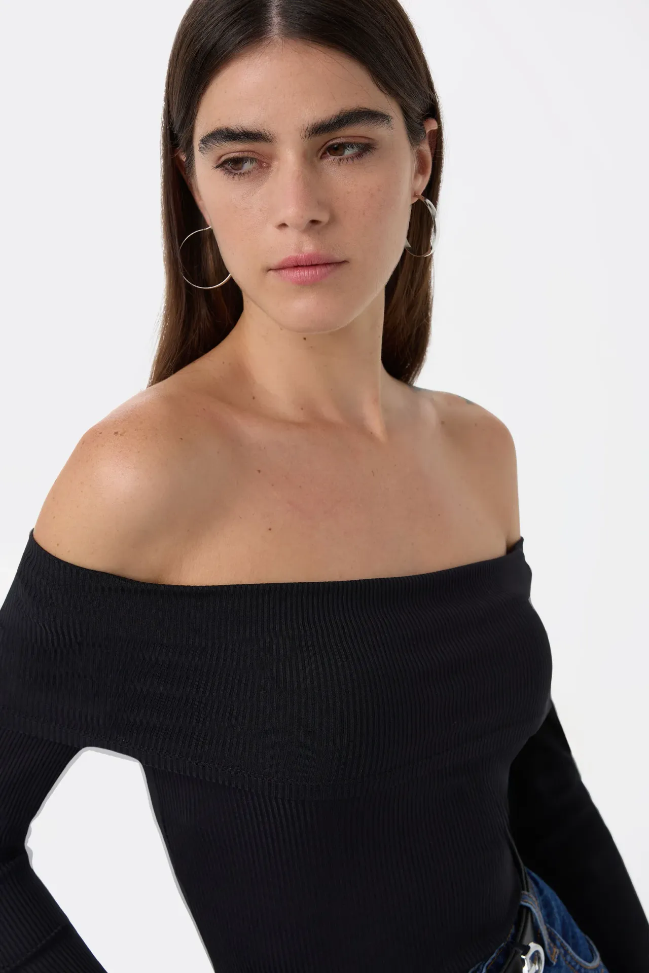 Off Shoulder Madonna Collar Top