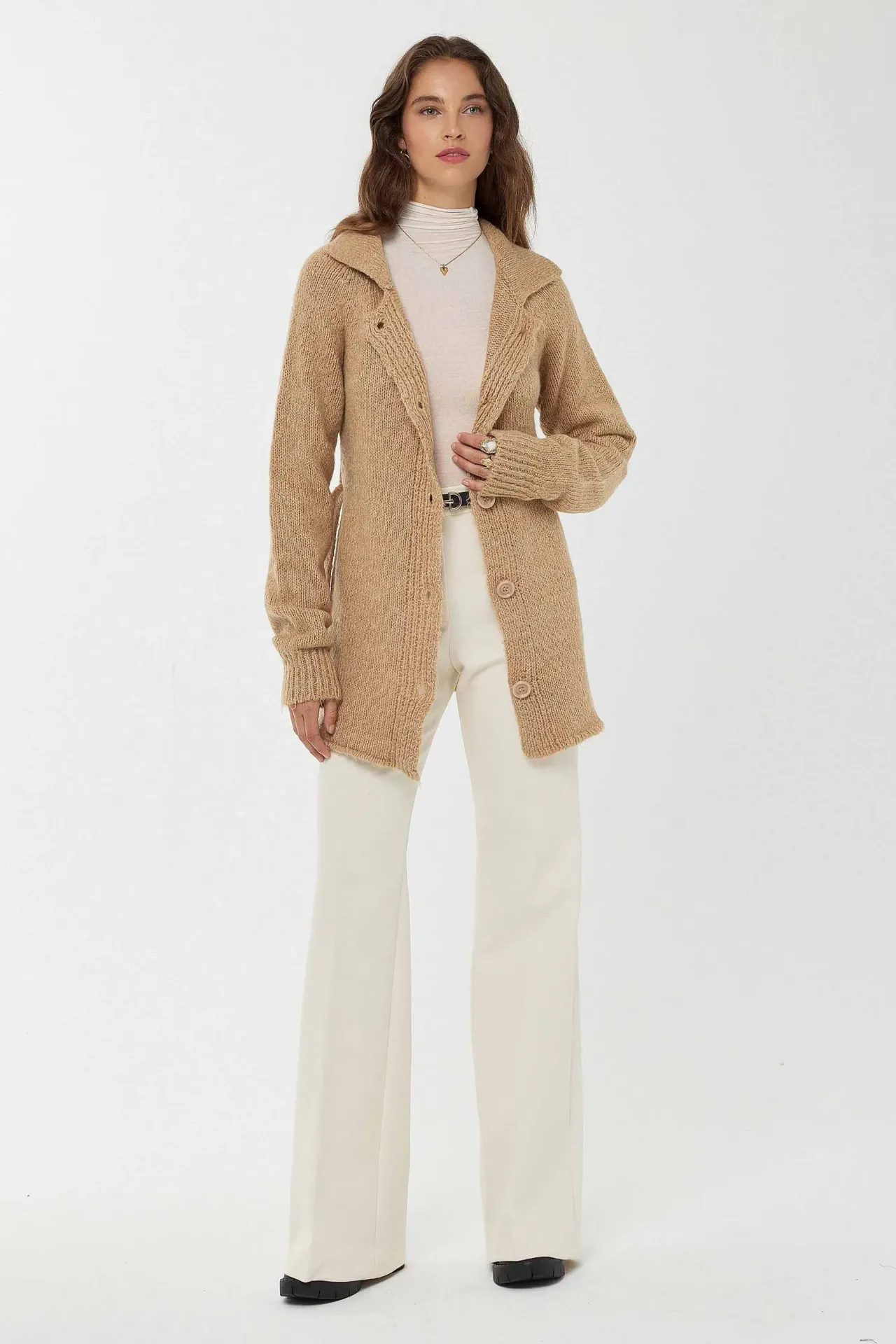 Buttoned Knitted Cardigan
