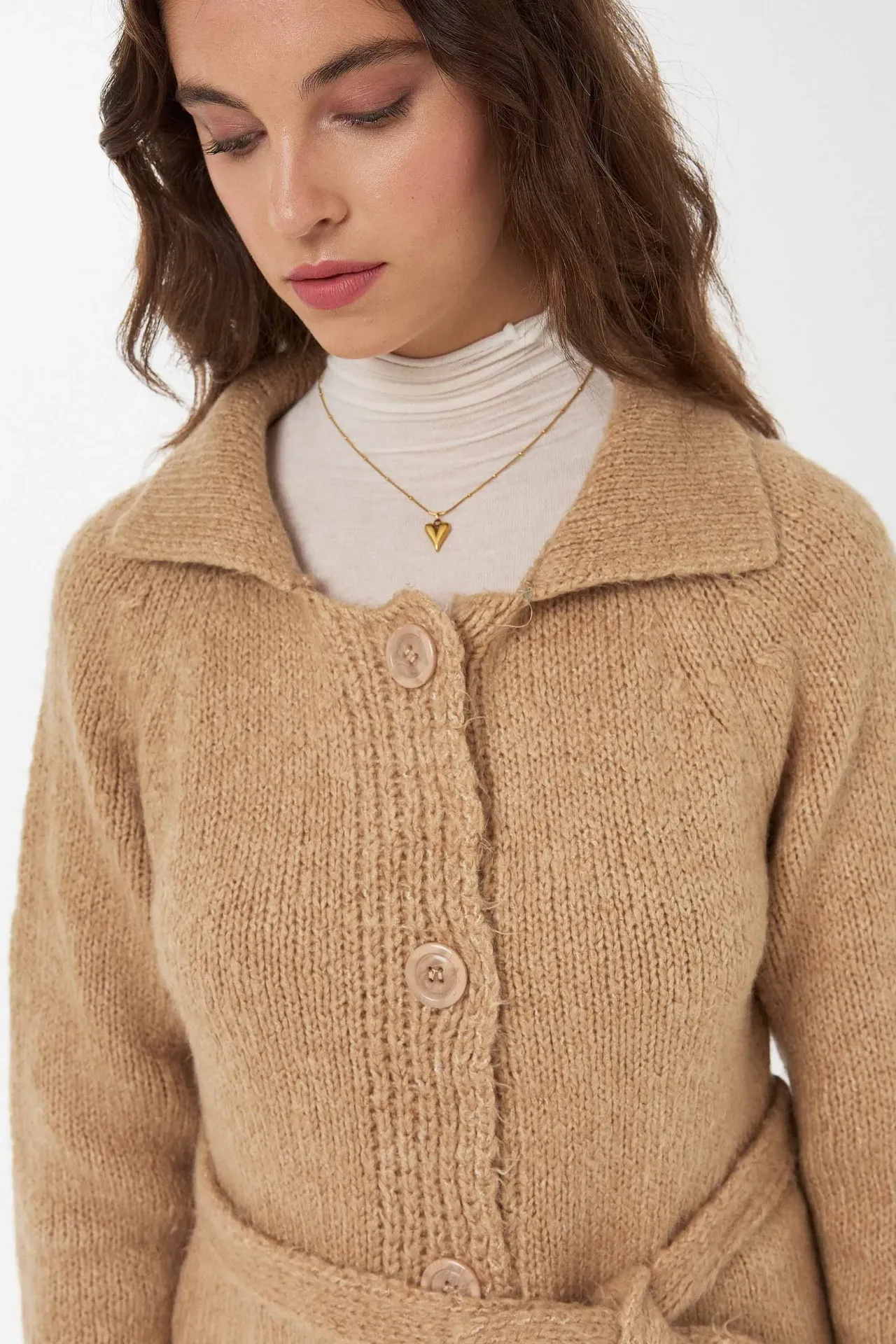Buttoned Knitted Cardigan
