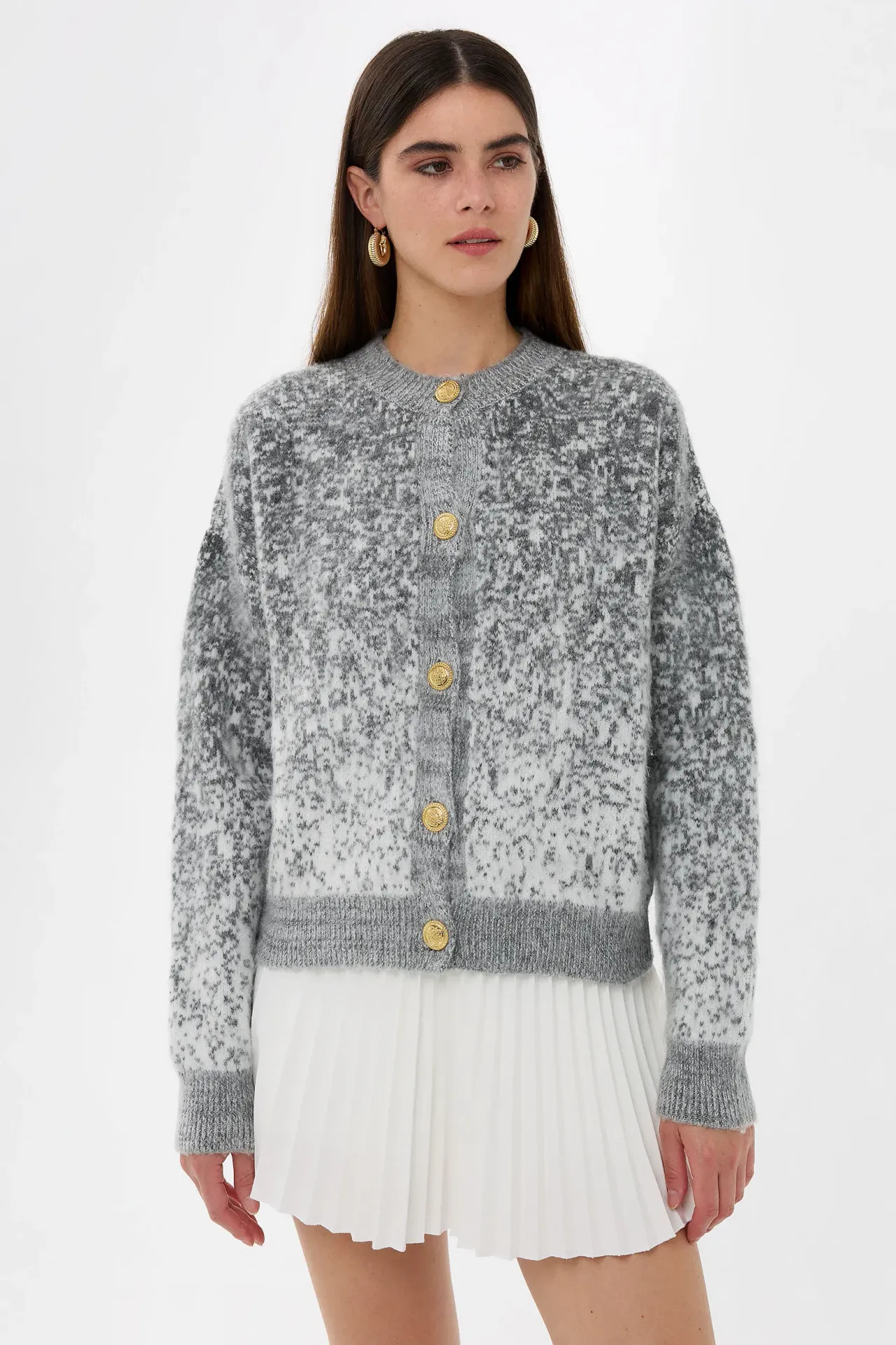 Buttoned Knitted Cardigan